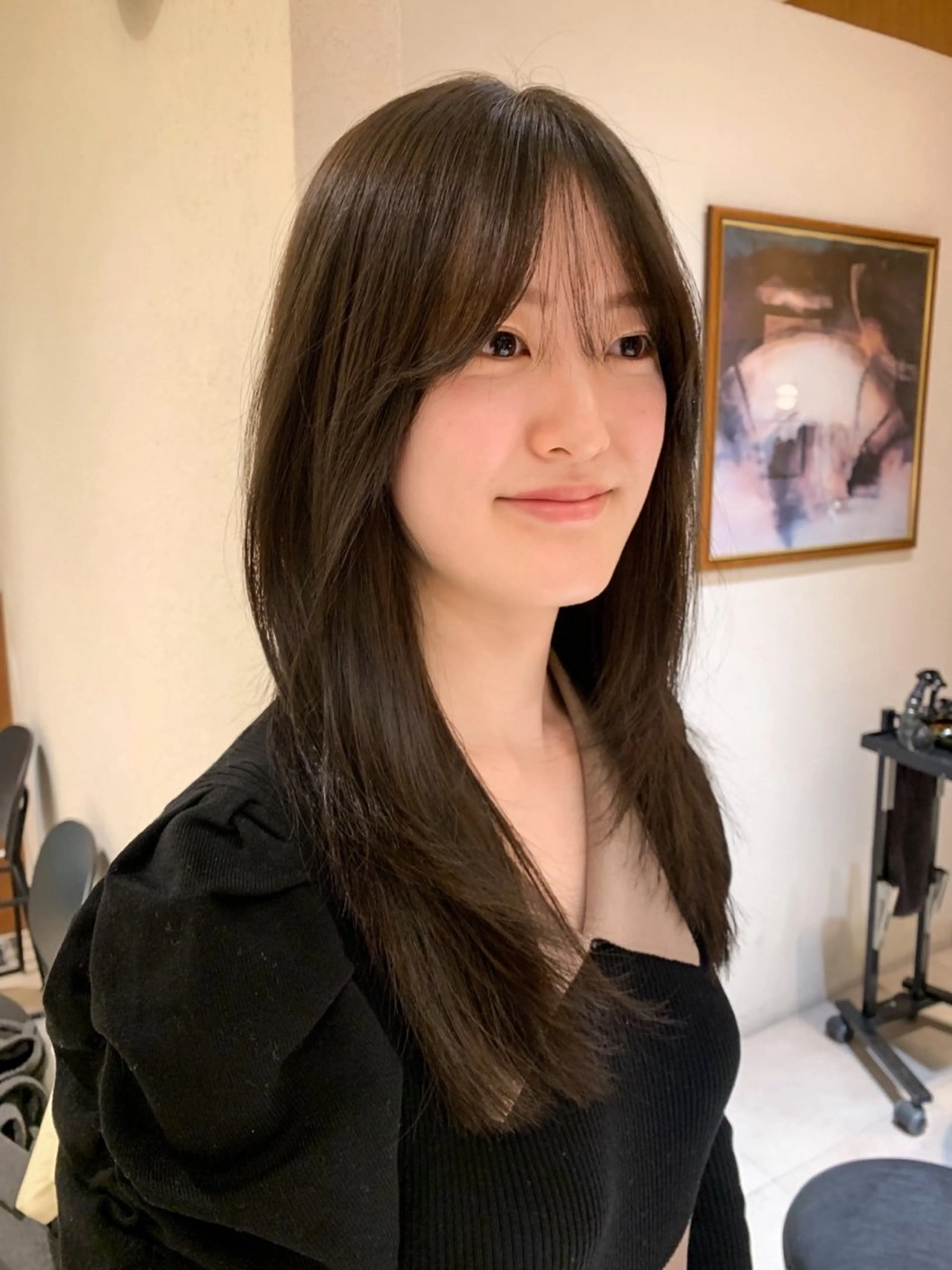 セミロング カラー ヘアカラー yiye shioriのヘアスタイル