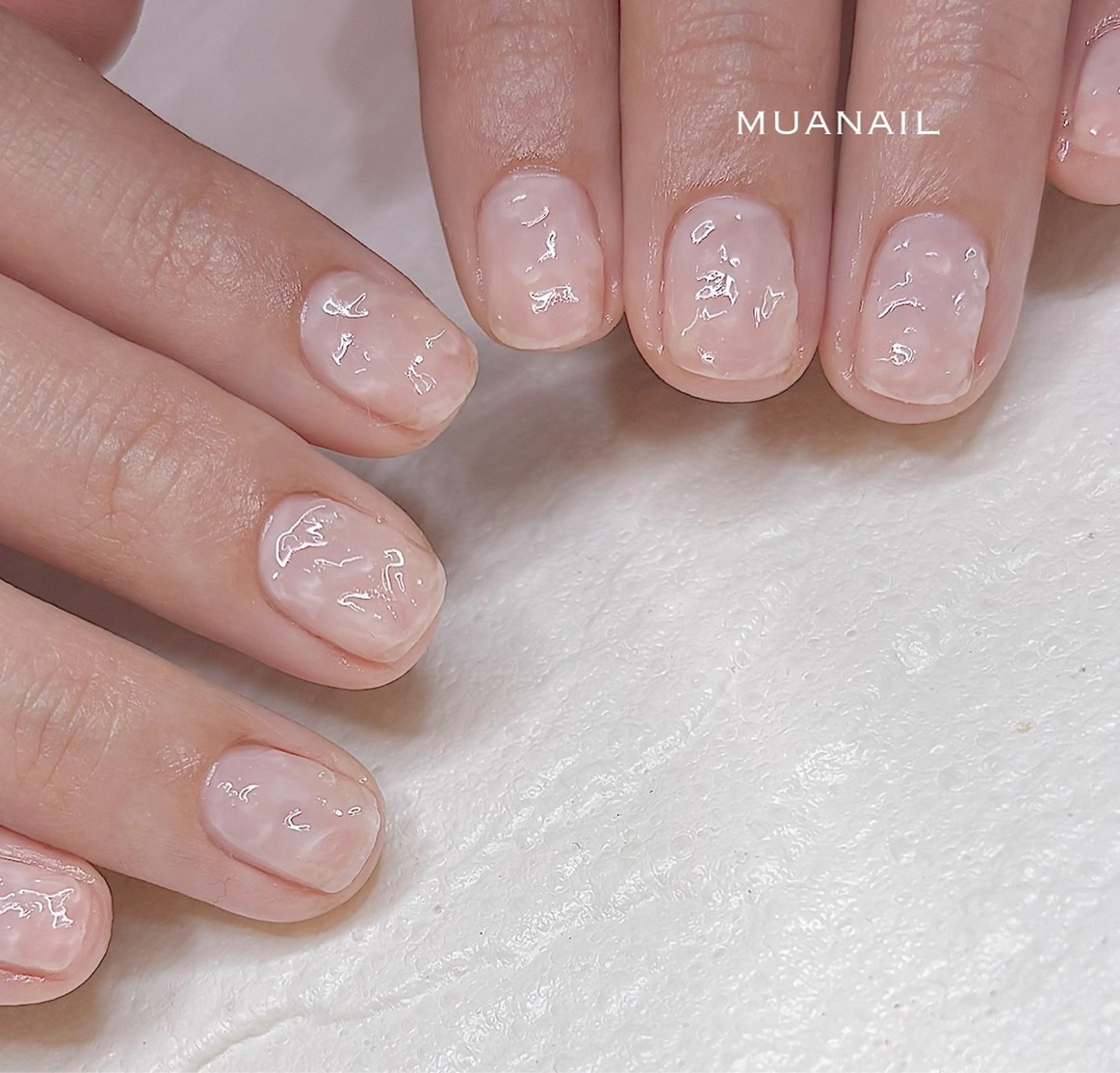 ネイル クリアネイル ぷっくりネイル ハンドネイル mua nail mikiのネイルデザイン