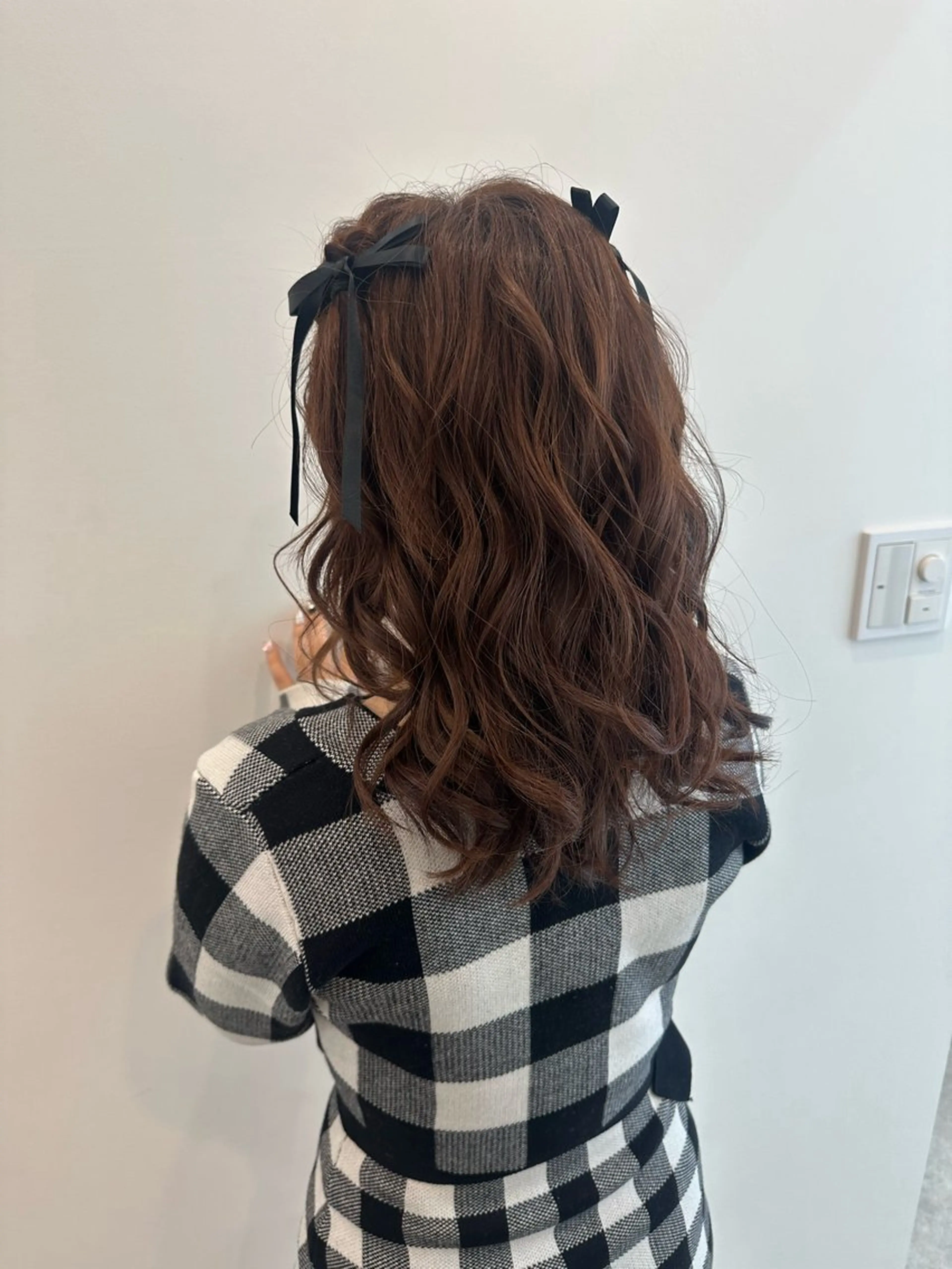 ミディアム ヘアアレンジ ヘアセット レイヤー/ナチュラル 💐nao.のヘアスタイル