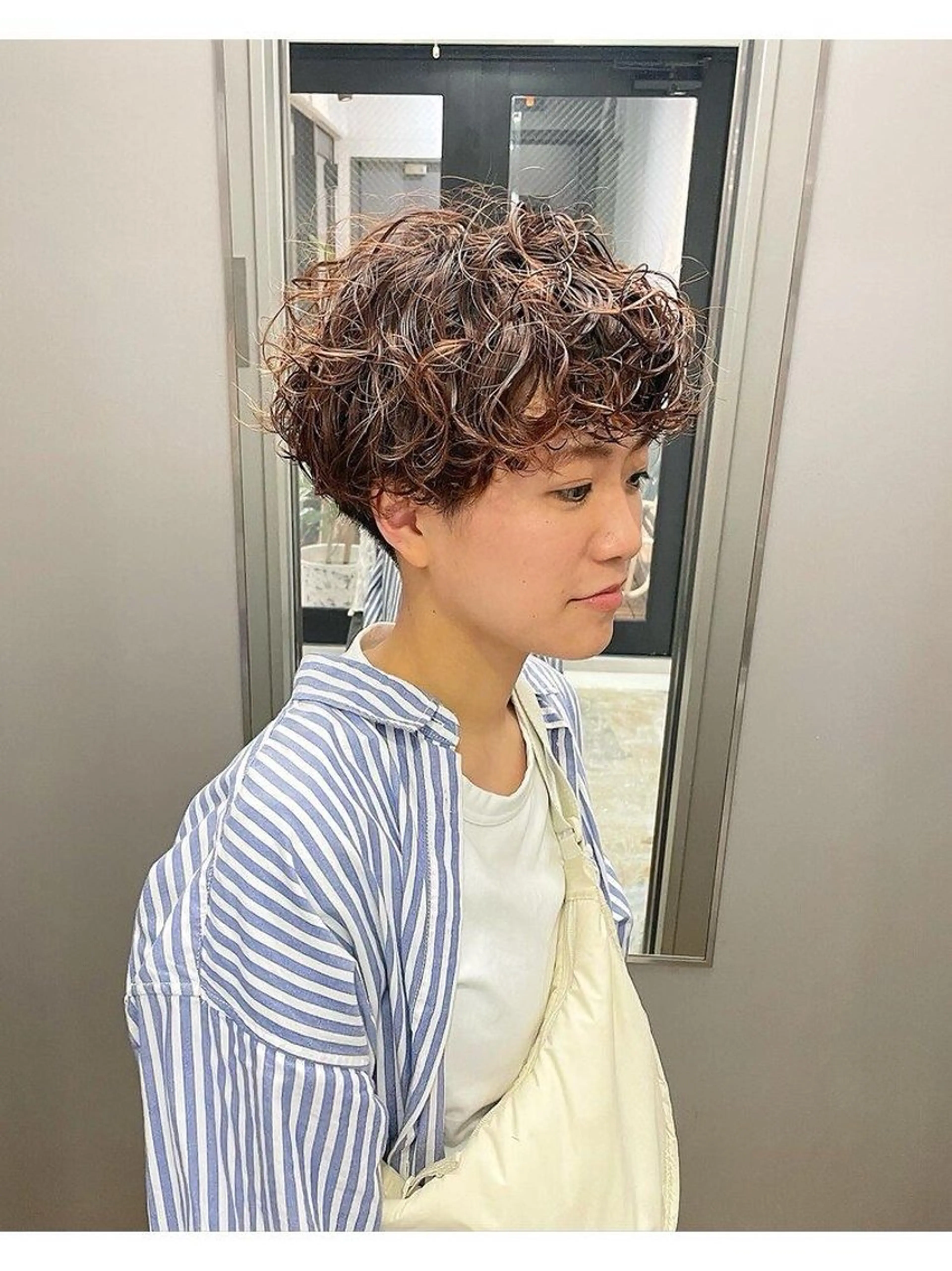 ショート パーマ sand omotesando所属・レイヤーカット ショートカットパーマのヘアスタイル