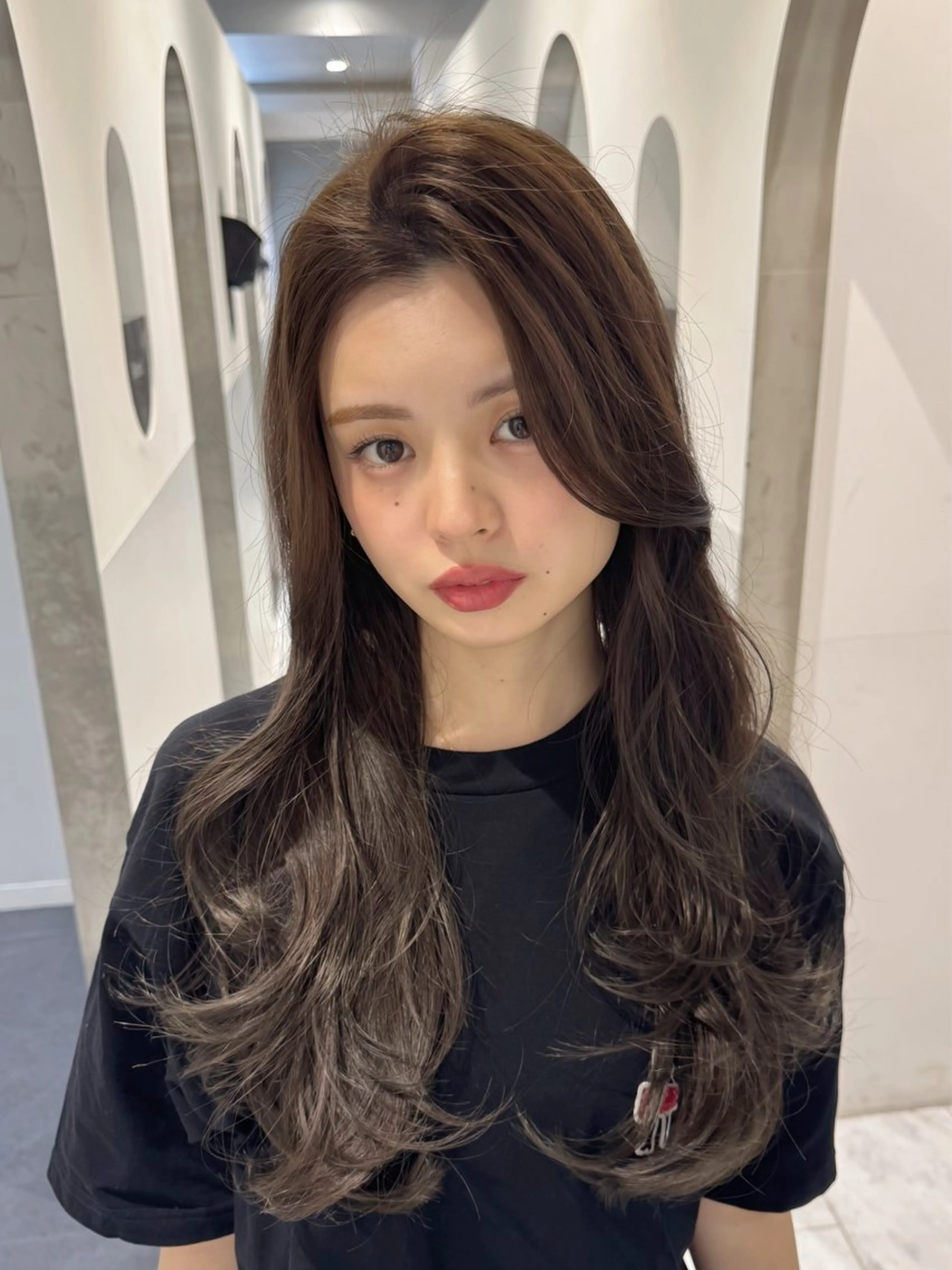 セミロング カラー グレージュ オリーブグレージュ オリーブグレー 髪質改善 レイヤーカット 🪞美髪レイヤー特化 🪞青木のヘアスタイル