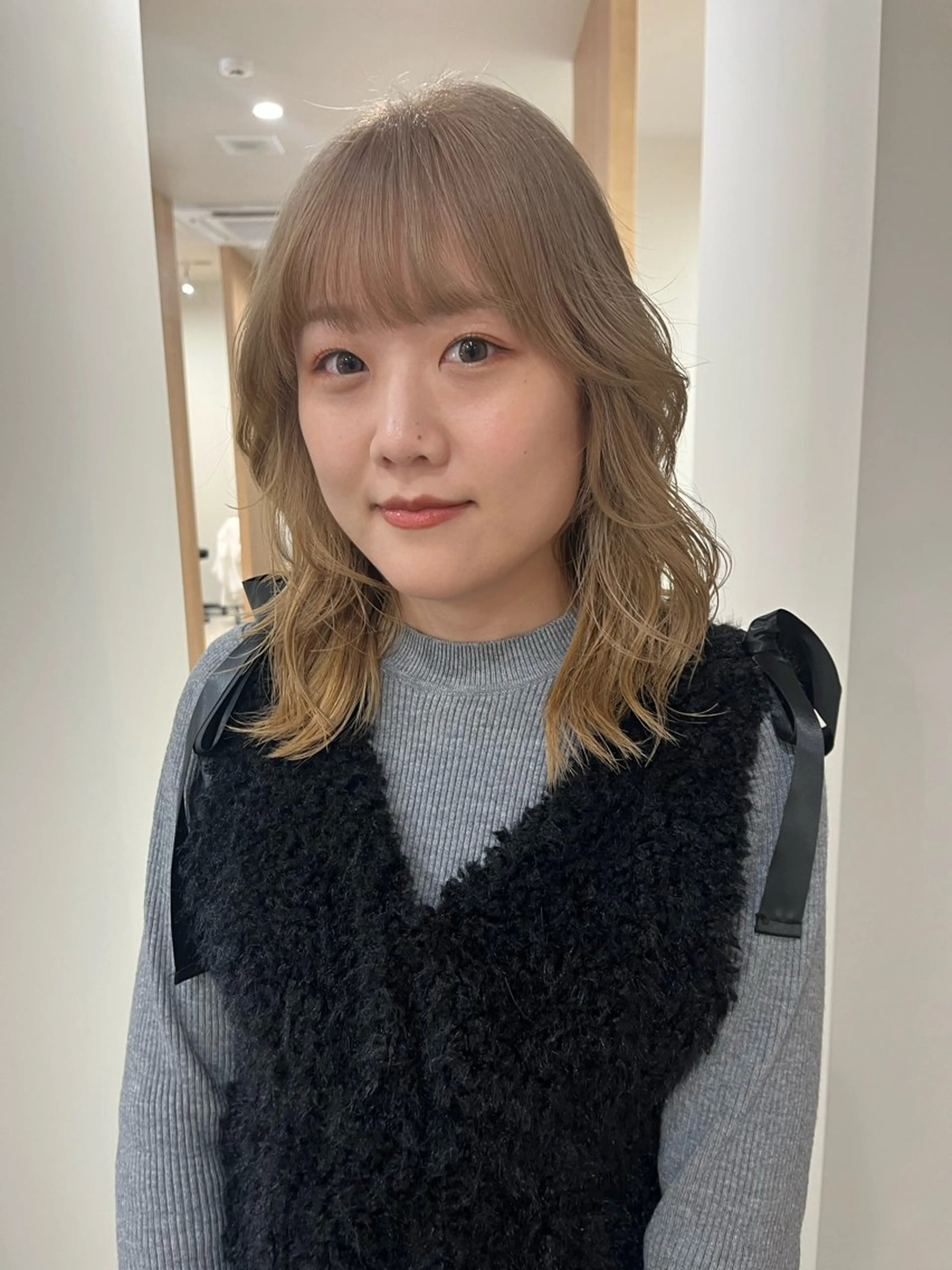 ミディアム カット ヘアカラー トリートメント china/ボブ /似合わせカラーのヘアスタイル