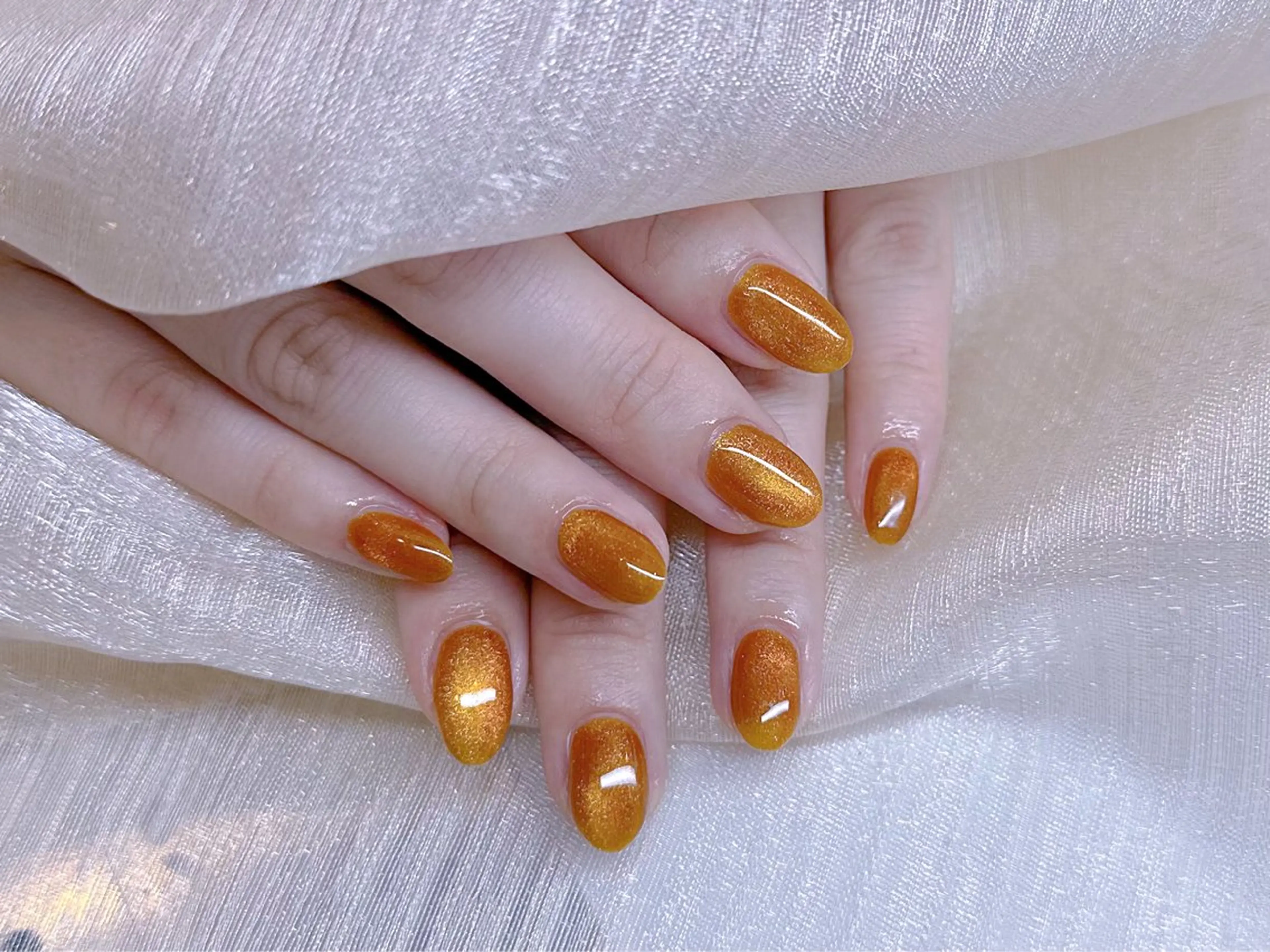 ネイル アートネイル 韓国ネイル 水色 ロングネイル マグネットネイル ハンドネイル ハンドケア NailDemure 【銀座店】のネイルデザイン