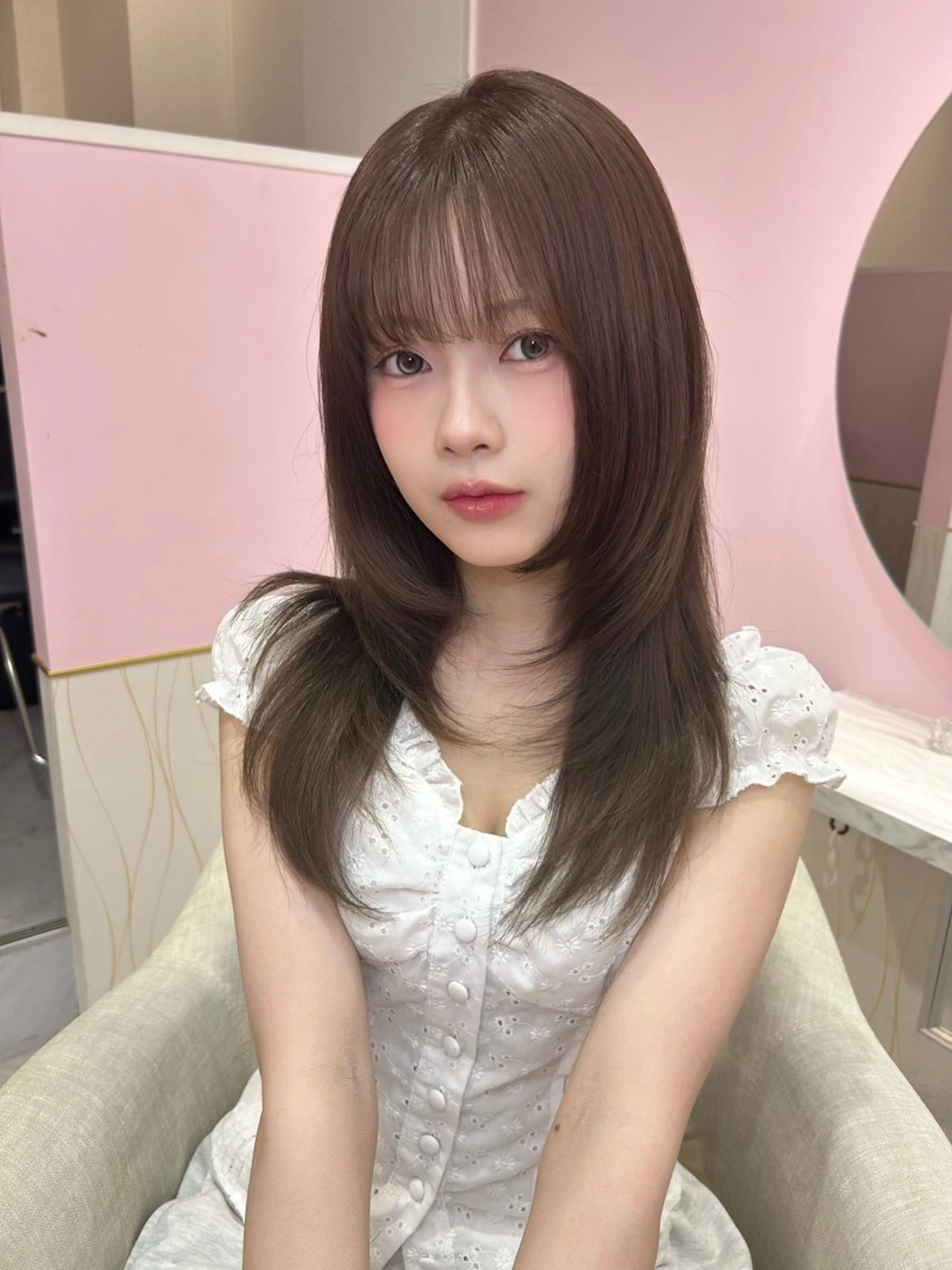 ミディアム 韓国風ヘア レイヤーカット カット ヘアカラー トリートメント ✨カラー指名 No.1✨keitaのヘアスタイル