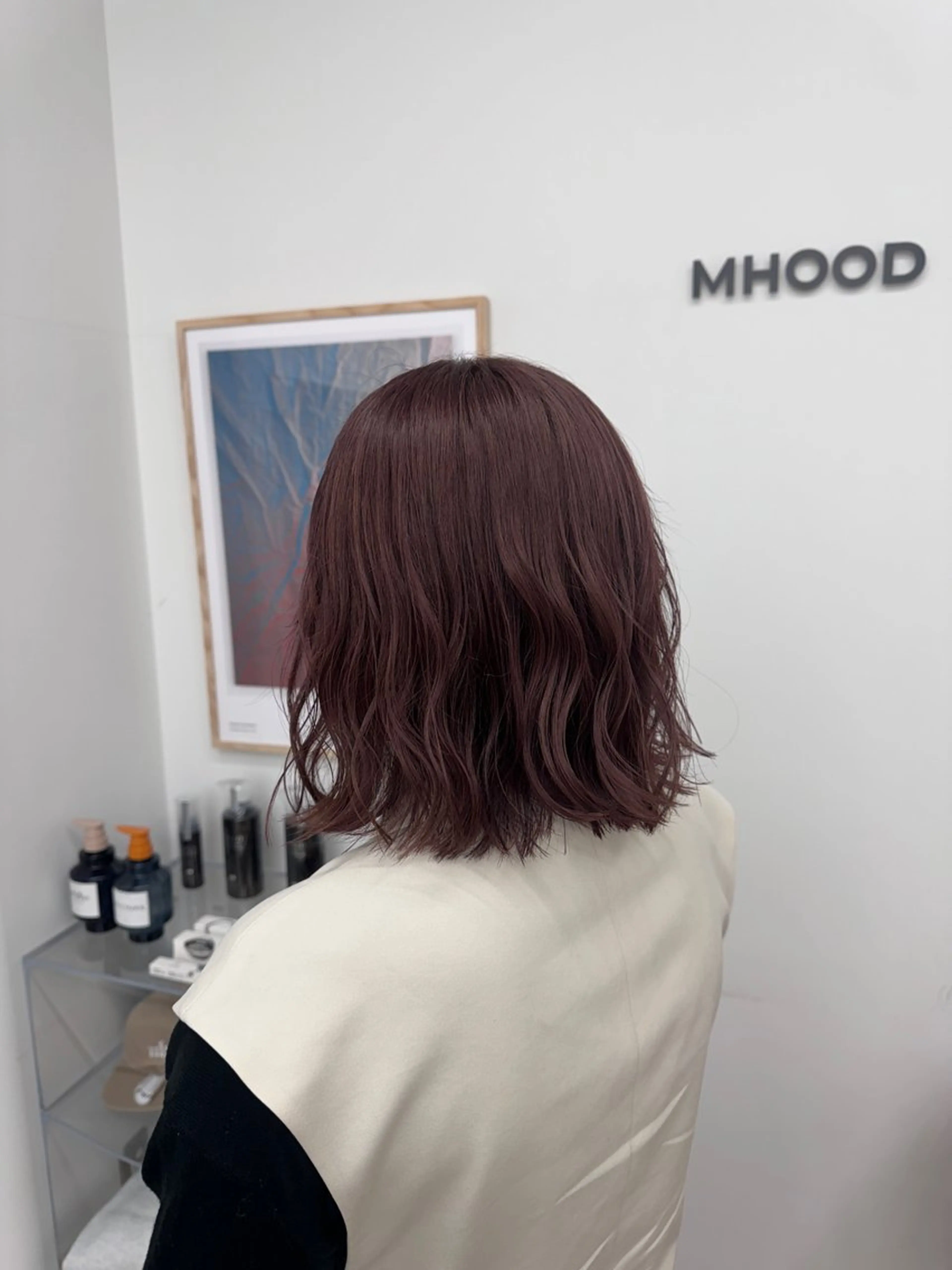 ミディアム ヘアカラー 透明感カラー🫧⌇ AO🫐🩵のヘアスタイル