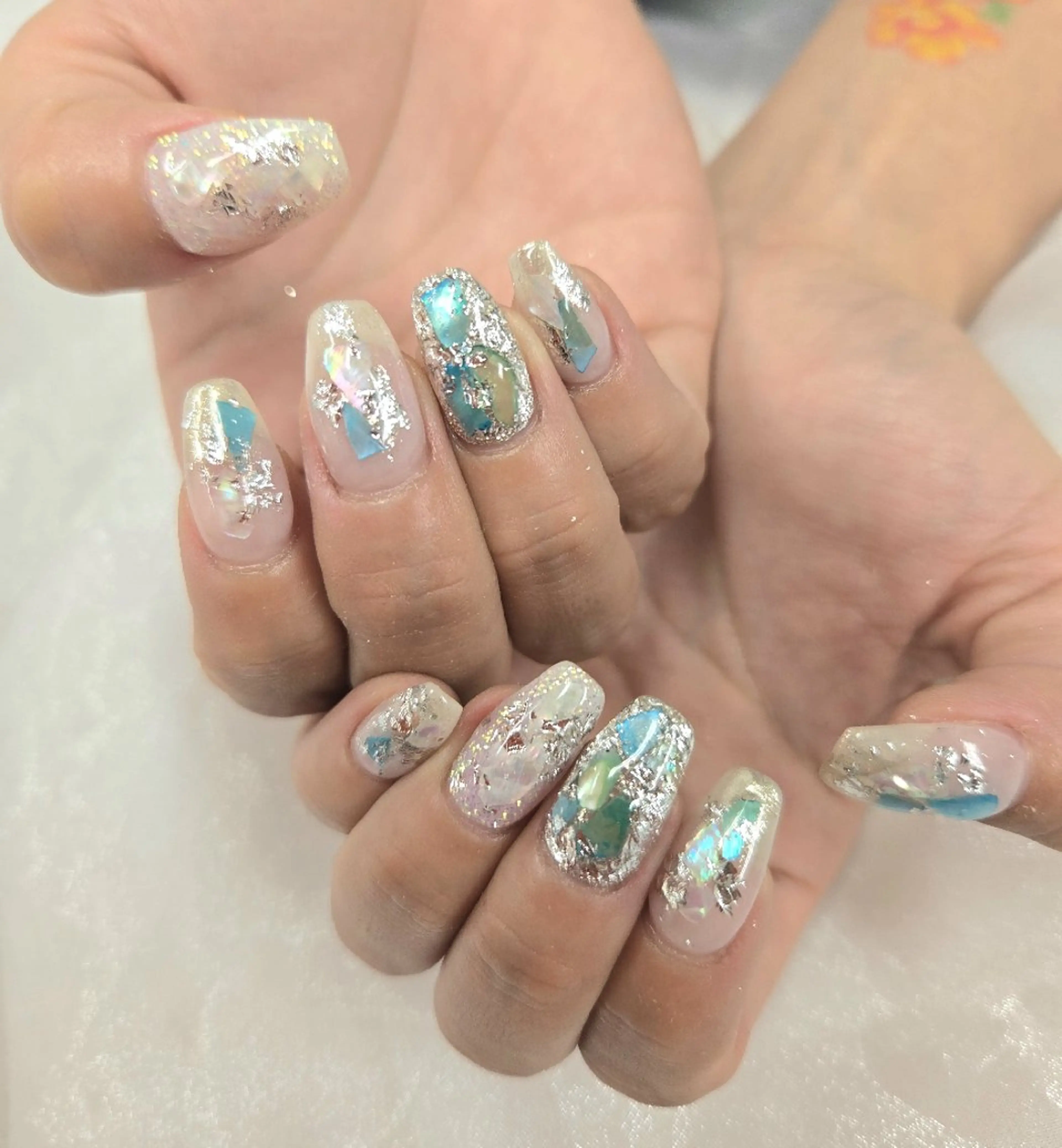 ネイル アートネイル オーロラネイル チークネイル ジェルネイル グラデーション ハンドネイル 河野ちえ (雑誌掲載サロン)のネイルデザイン