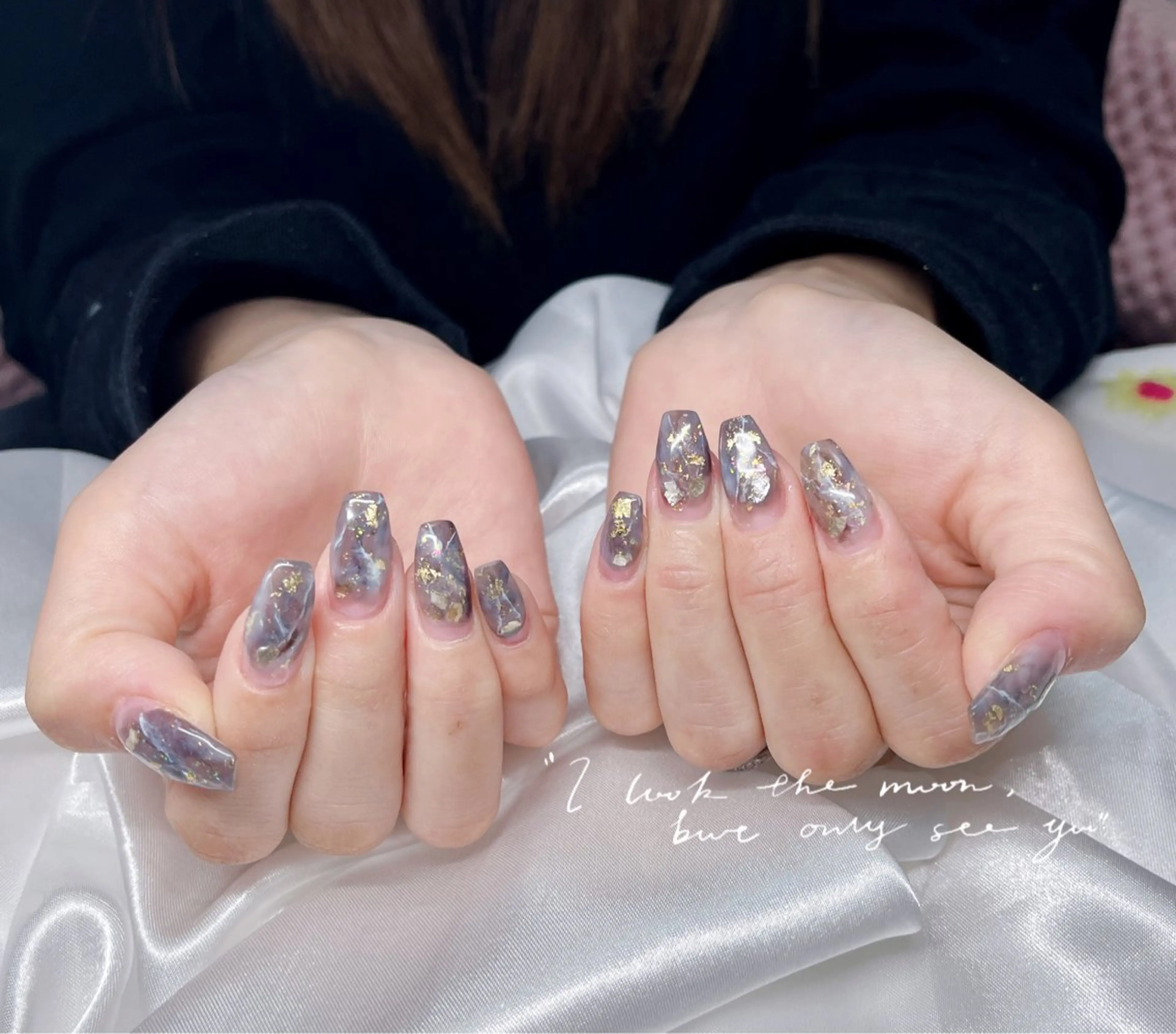 ネイル 大理石ネイル(マーブル) nailsalonあったかこ所属・ちょうのへや たんたんのネイルデザイン