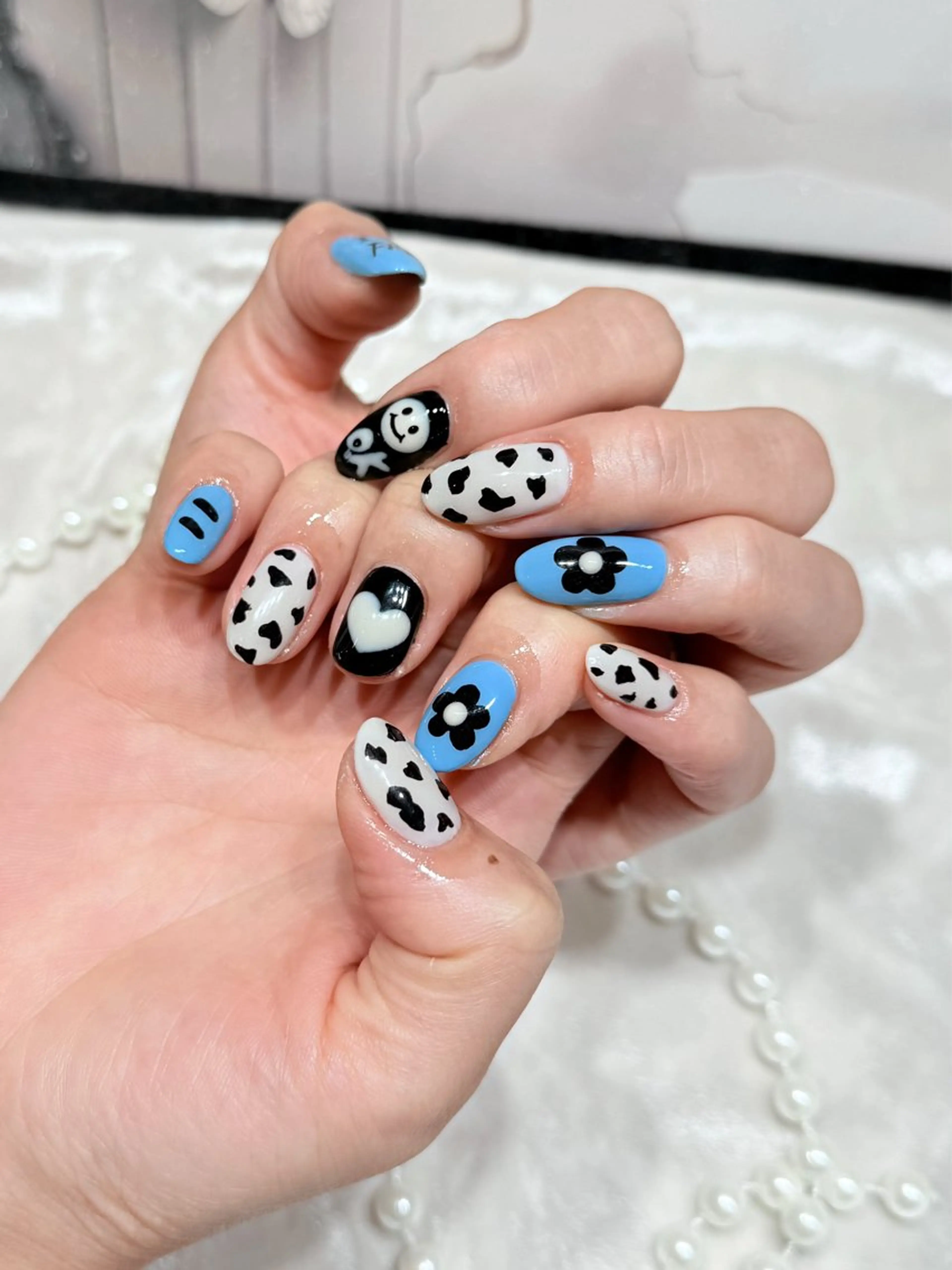 ネイル アートネイル フットネイル ジェルネイル ハート マグネットネイル babarla Nailのネイルデザイン