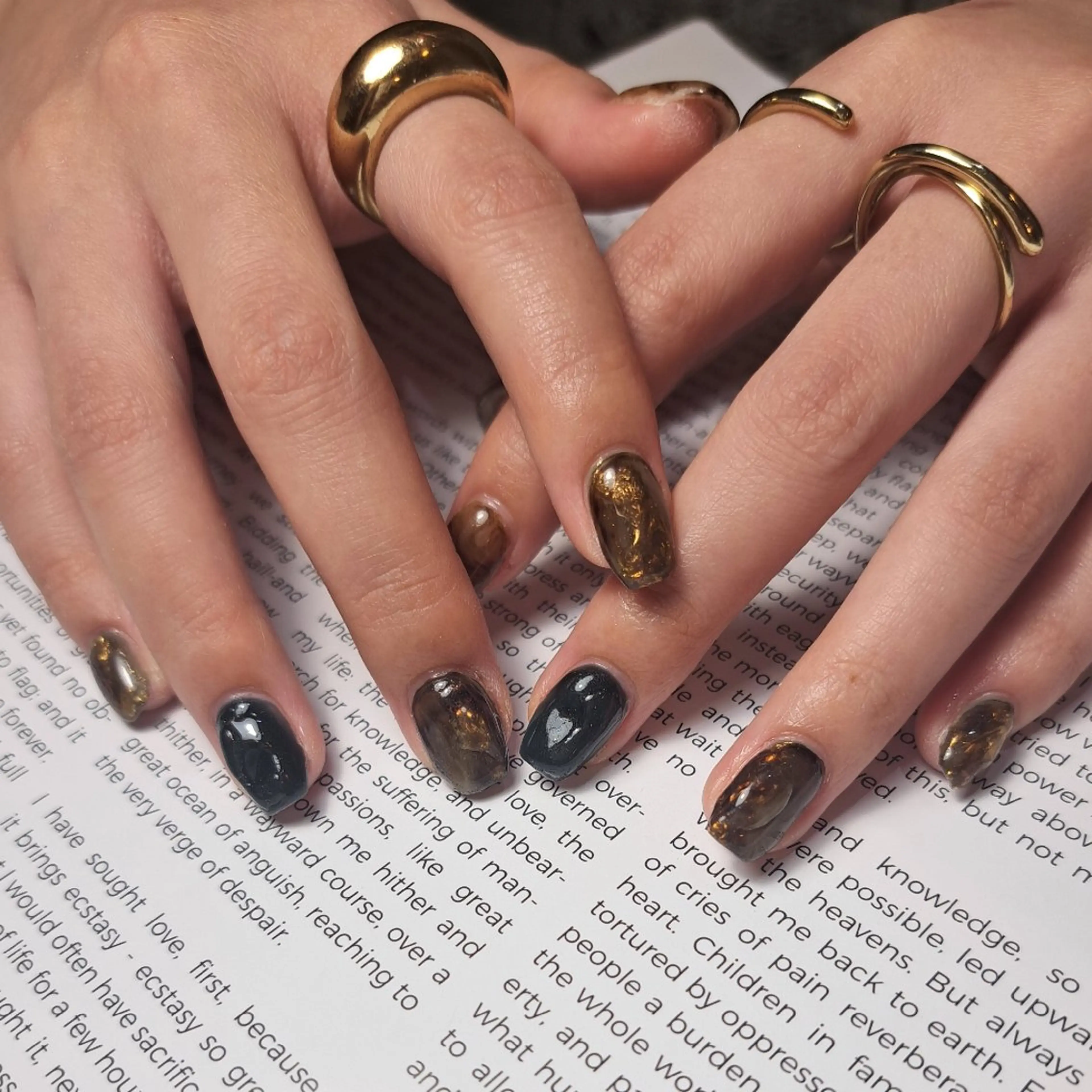 ネイル アートネイル ブラウン ジェルネイル 持ち込み ニュアンスネイル Nail mood デザイン持ち込みokのネイルデザイン