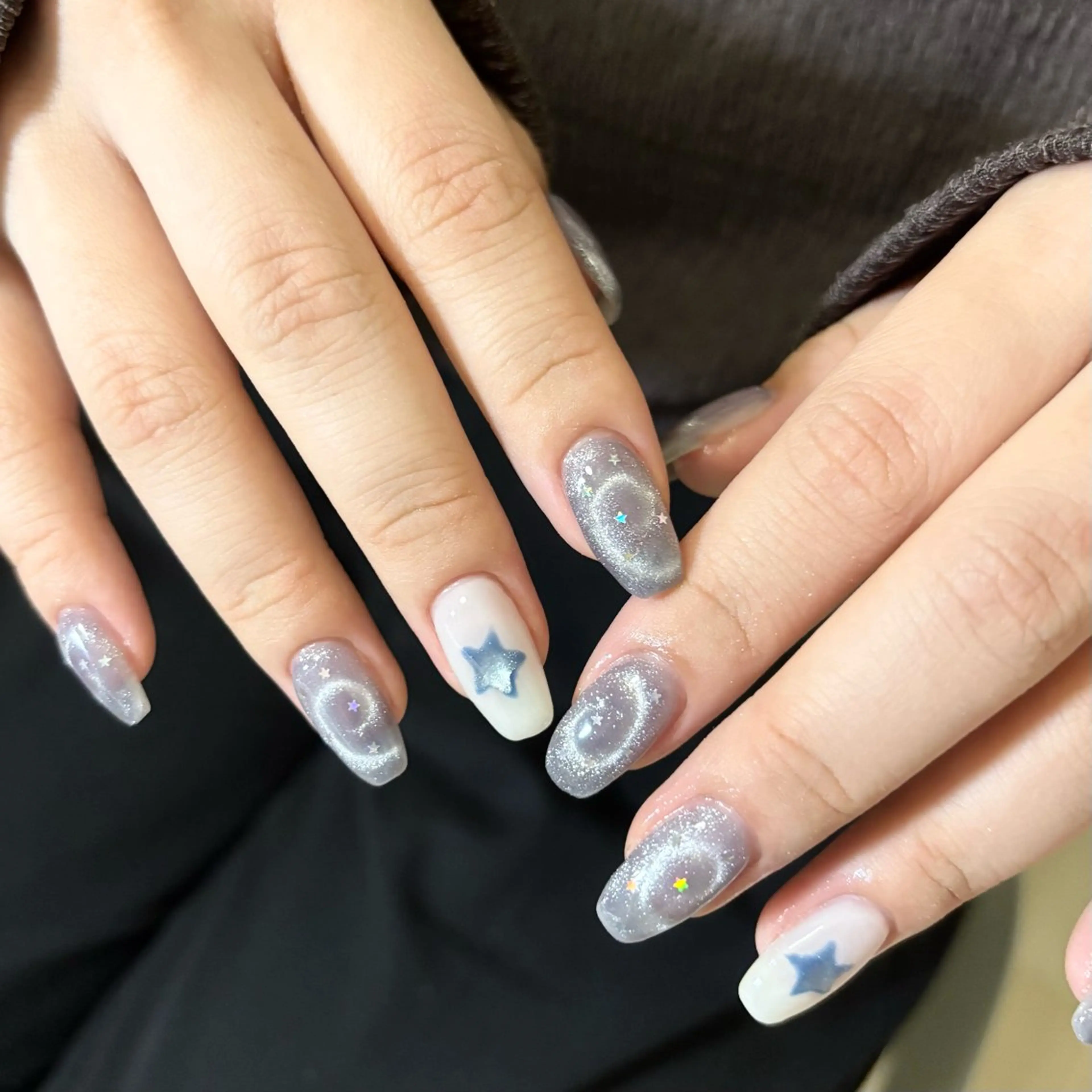 ネイル 韓国ネイル マグネットネイル ハンドネイル moufu.nail /sayaka 本町のネイルデザイン