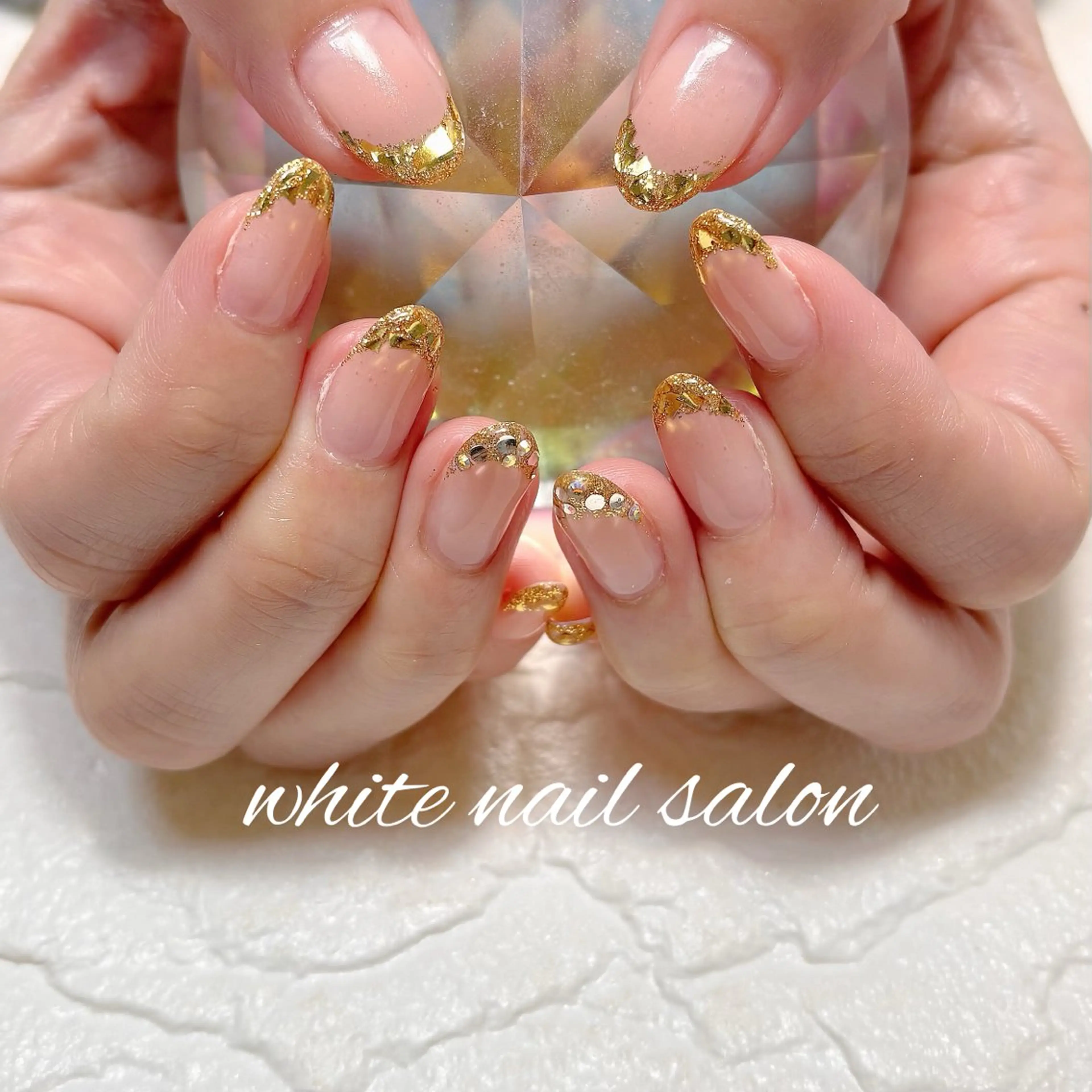 ネイル フットネイル ラメ(グリッター) 持ち込み ハンドネイル white nail salonのネイルデザイン