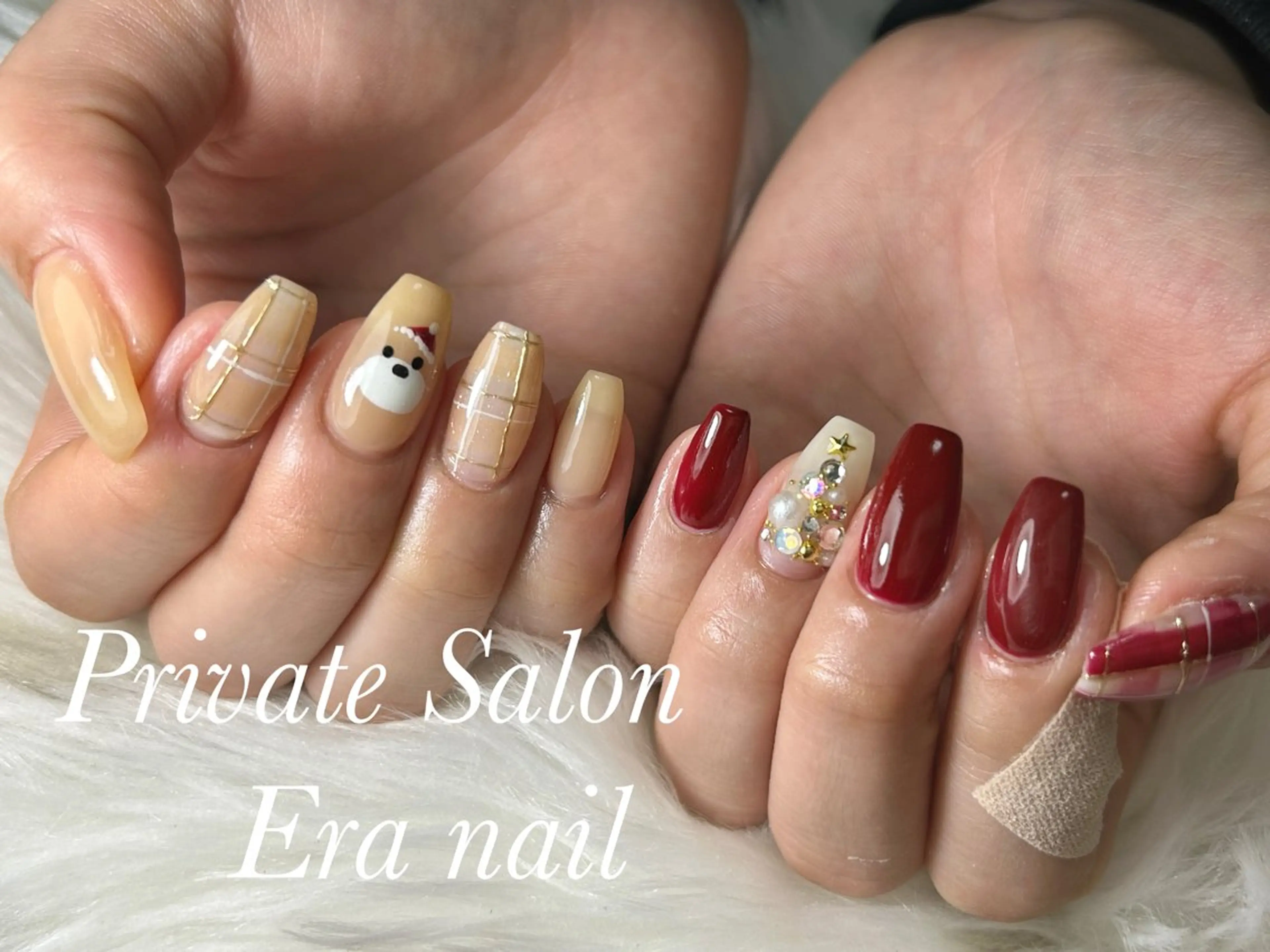 ネイル 冬ネイル クリスマス ハンドネイル Era nailのネイルデザイン