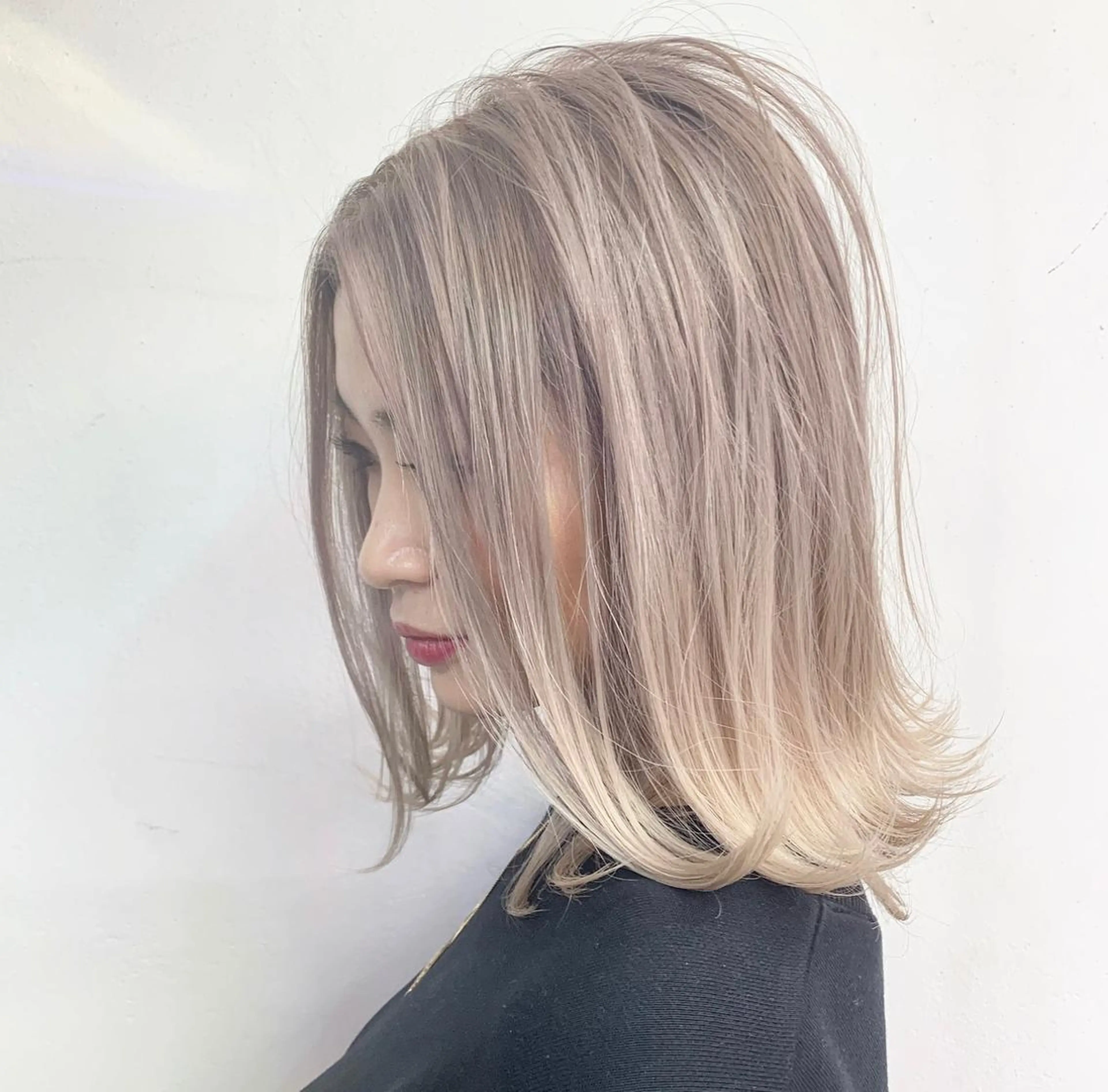 ミディアム カラー ヘアアレンジ ハイトーン/美髪矯正 🍃大江拓実のヘアスタイル