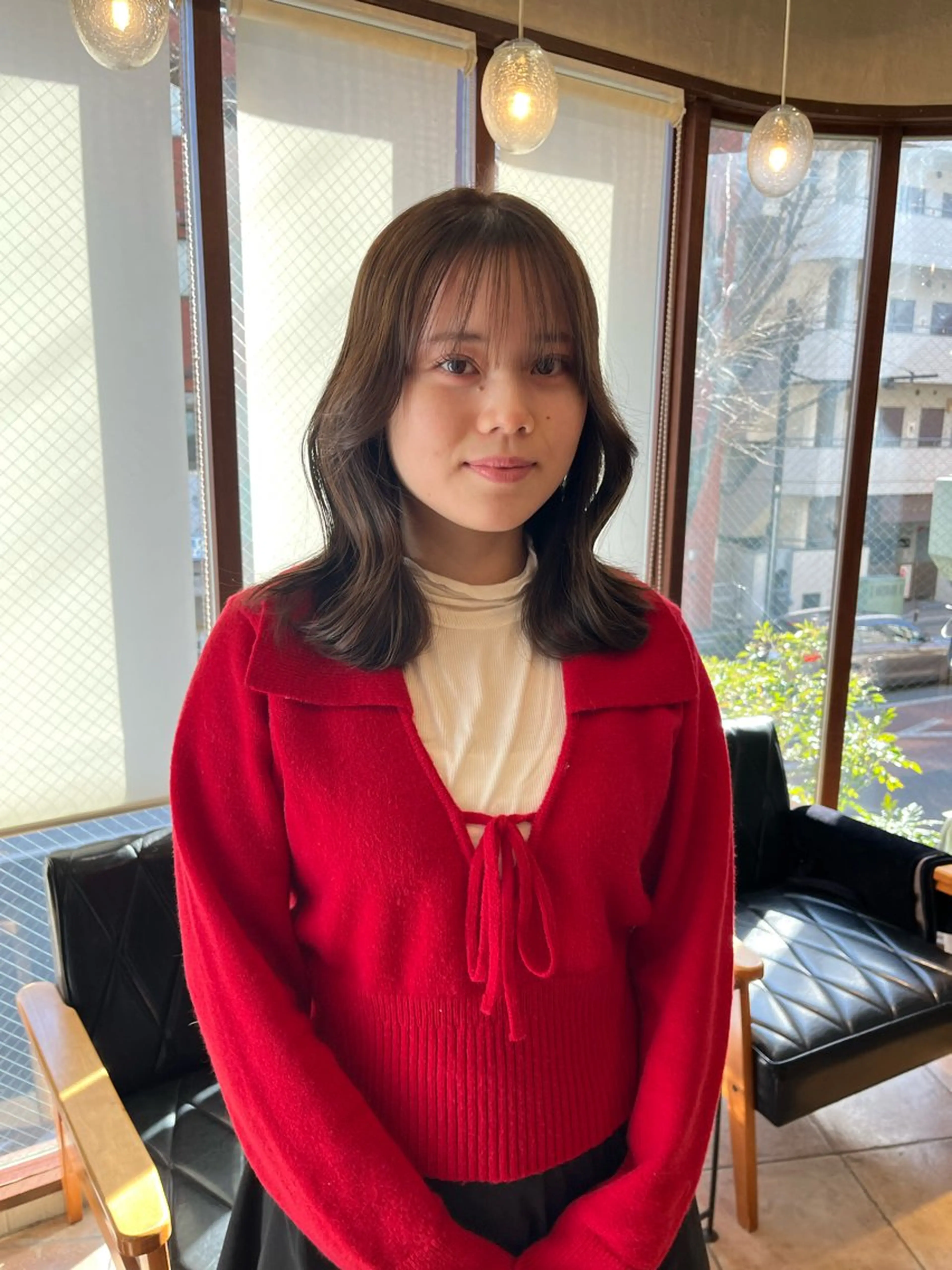 セミロング カット ヘアカラー 似合わせカラー🪩 SAYA 👗のヘアスタイル