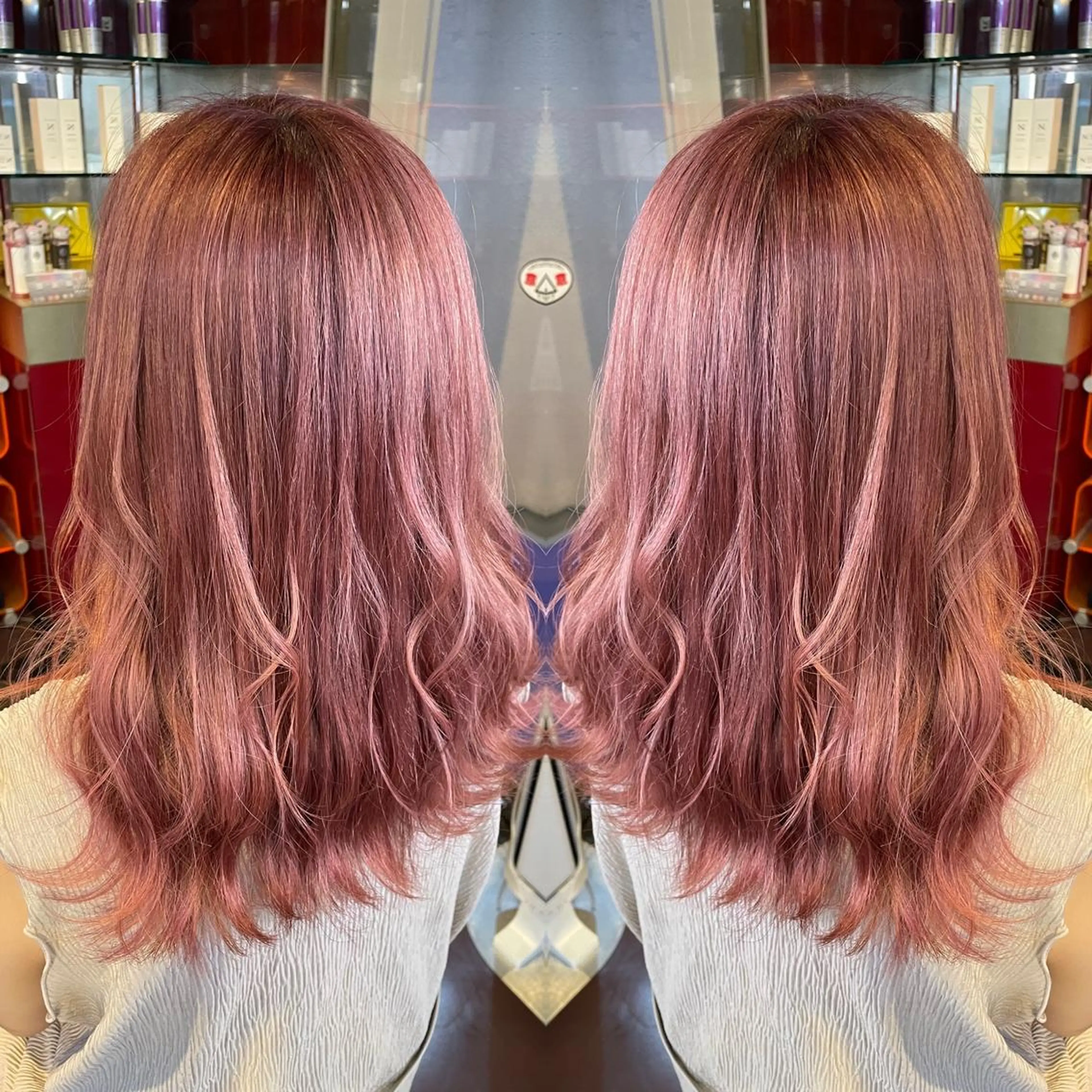 セミロング カラー ブリーチ トリートメント 横浜ロングミディアム レイヤー/ 平林侑馬のヘアスタイル