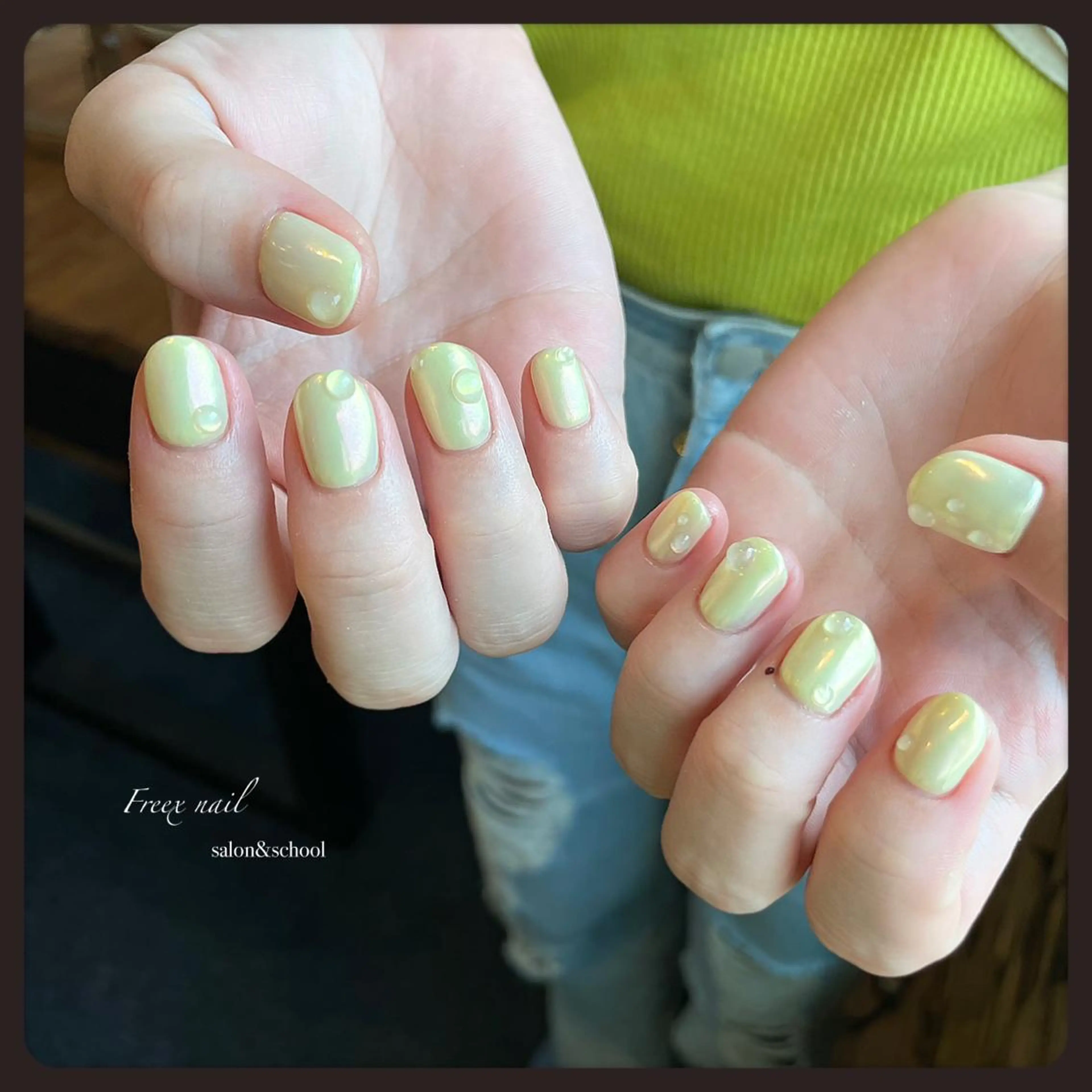 ネイル 黄色 ハンドネイル フットネイル freex nail /ニュアンス/個性派のネイルデザイン