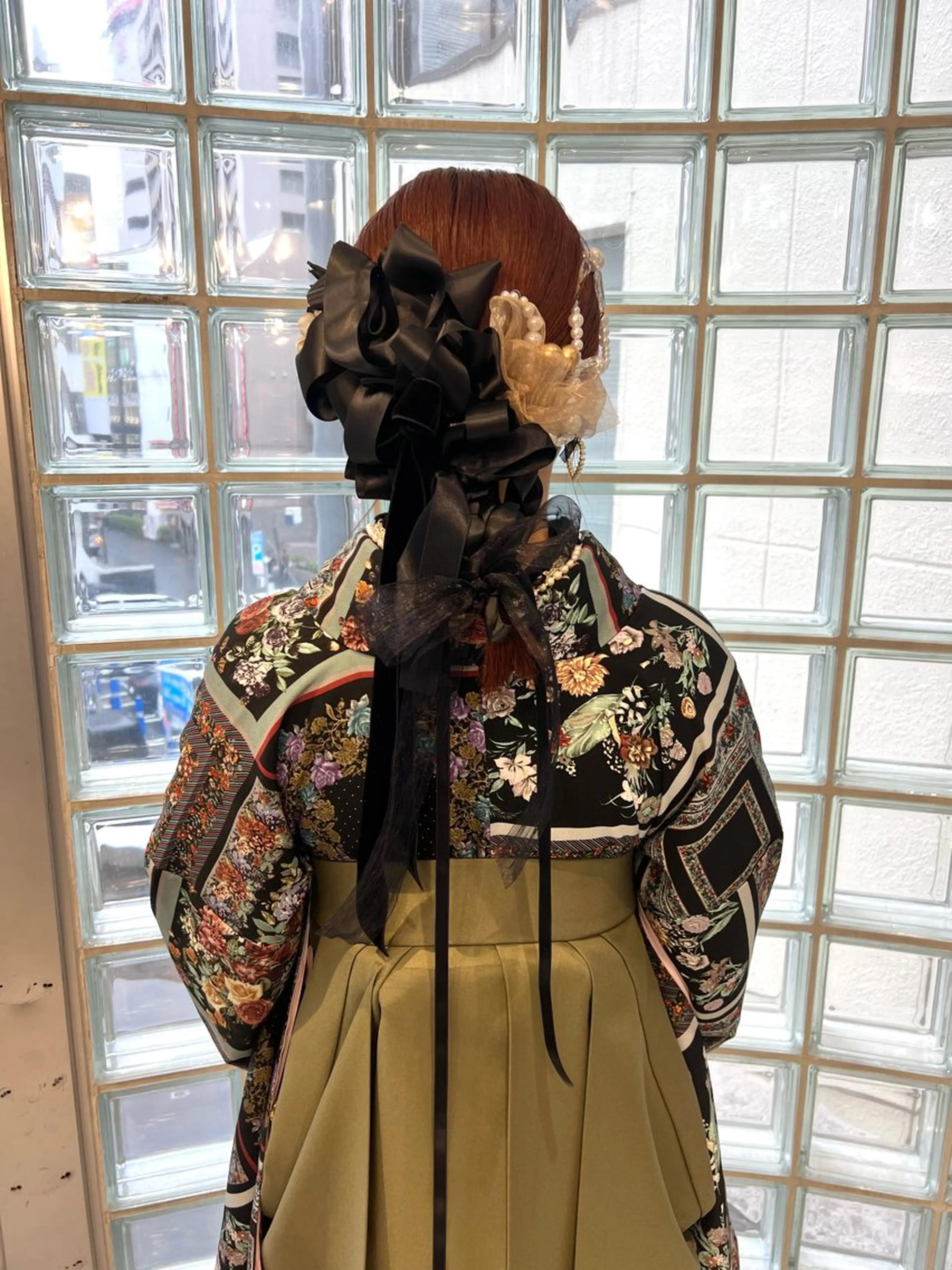 ヘアアレンジ 着物ヘア 卒業式のヘアスタイル 髪飾り ヘアセット 池田 みのりのヘアスタイル