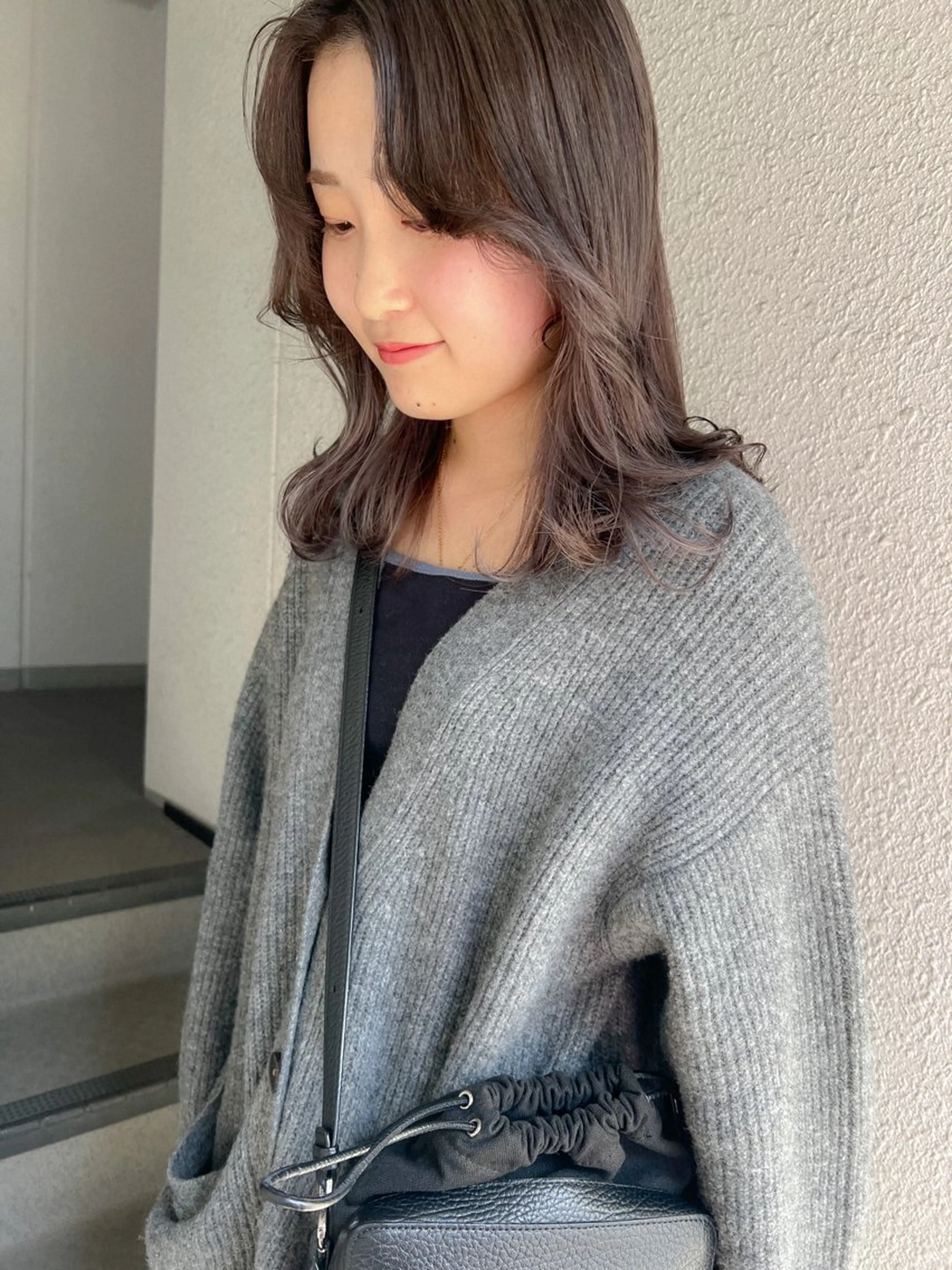 ミディアム カラー グレージュ ヘアカラー カラーパティシエ facce🌼ikoのヘアスタイル