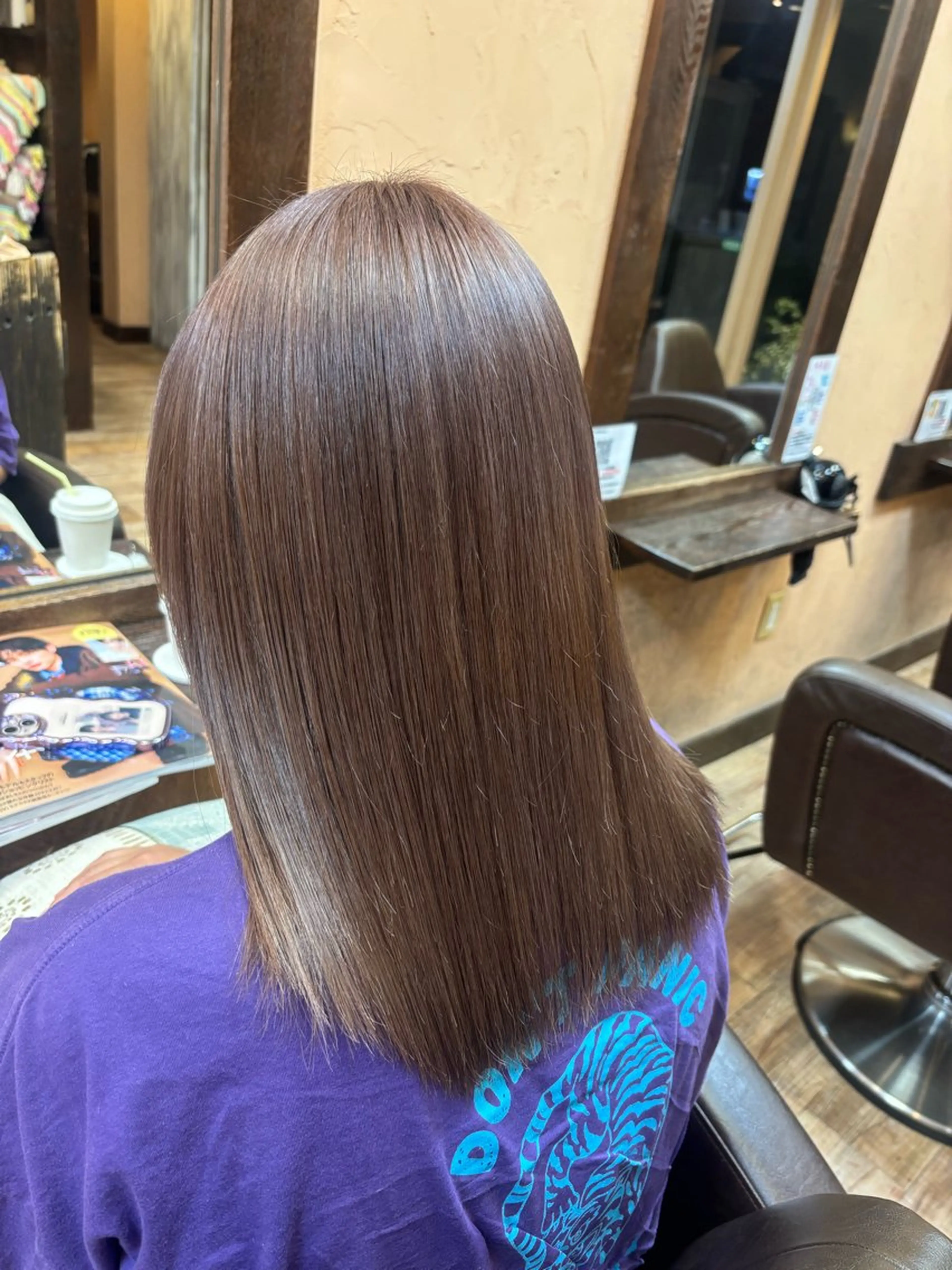 セミロング カラー ヘアカラー トリートメント ブリーチカラー🎀 Himariのヘアスタイル