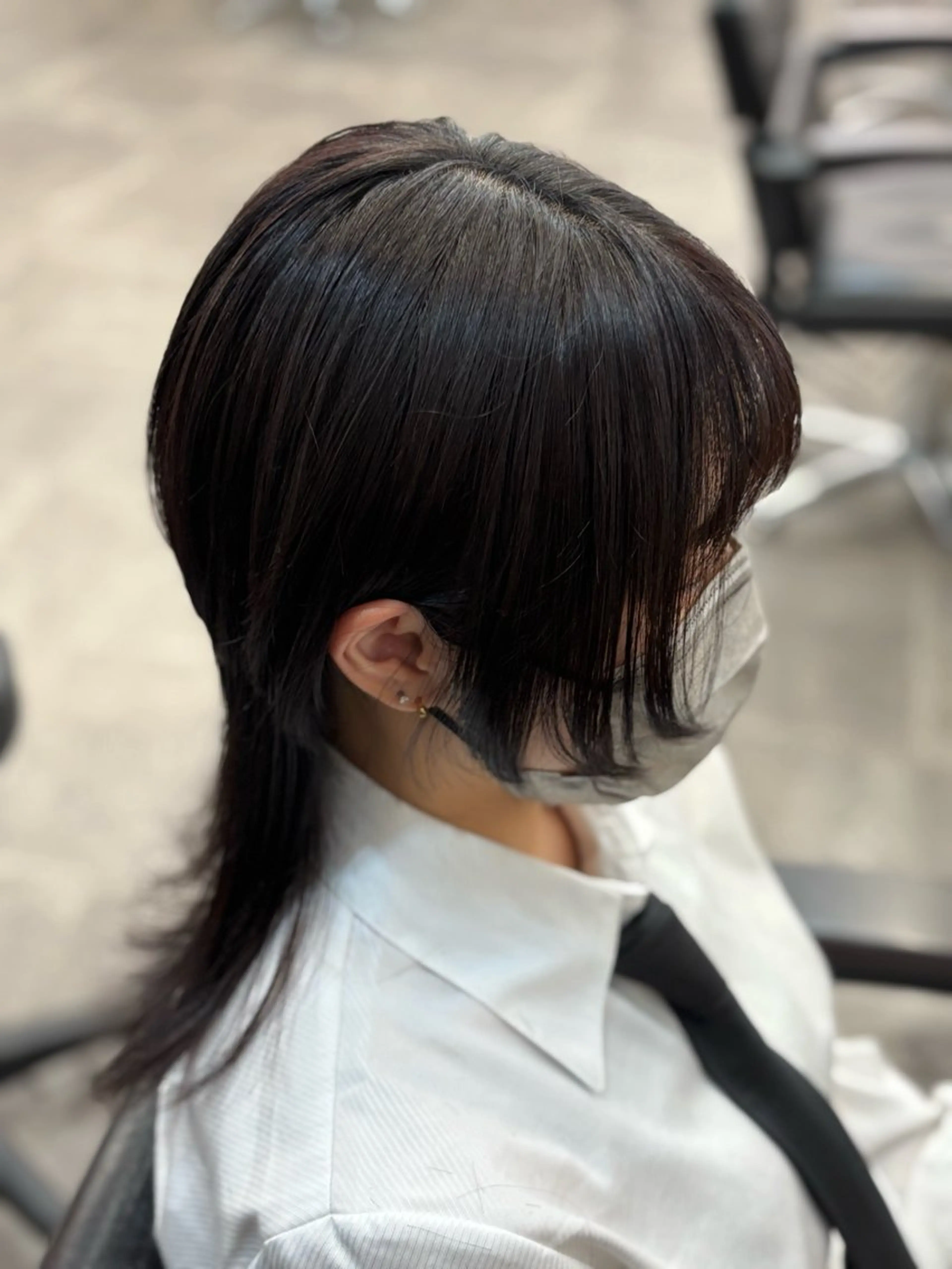 ミディアム ウルフカット エクステ/ハイトーン /ミサキのヘアスタイル