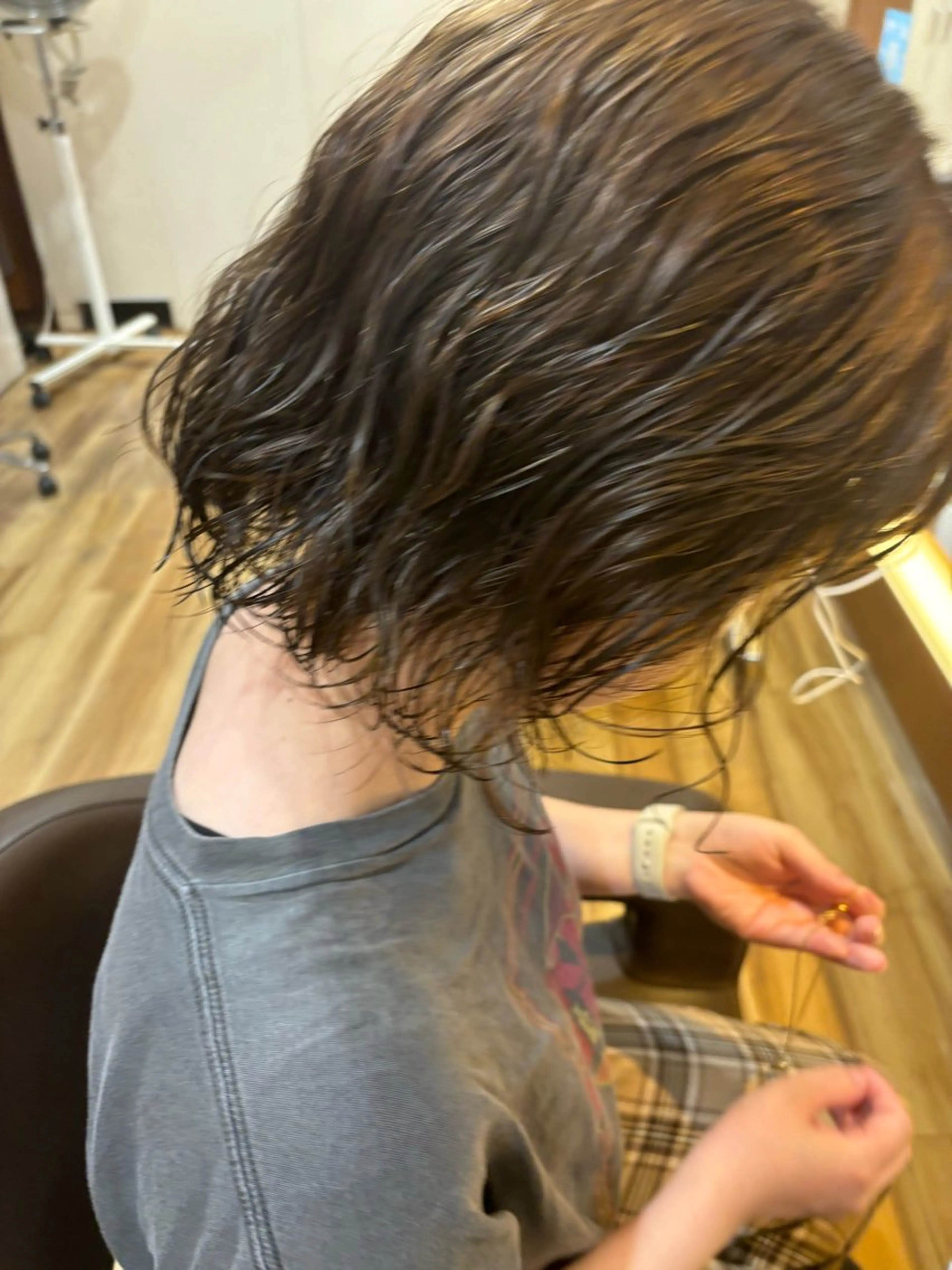 カラー パーマ 池田理紗/ bob/メンズカットのヘアスタイル