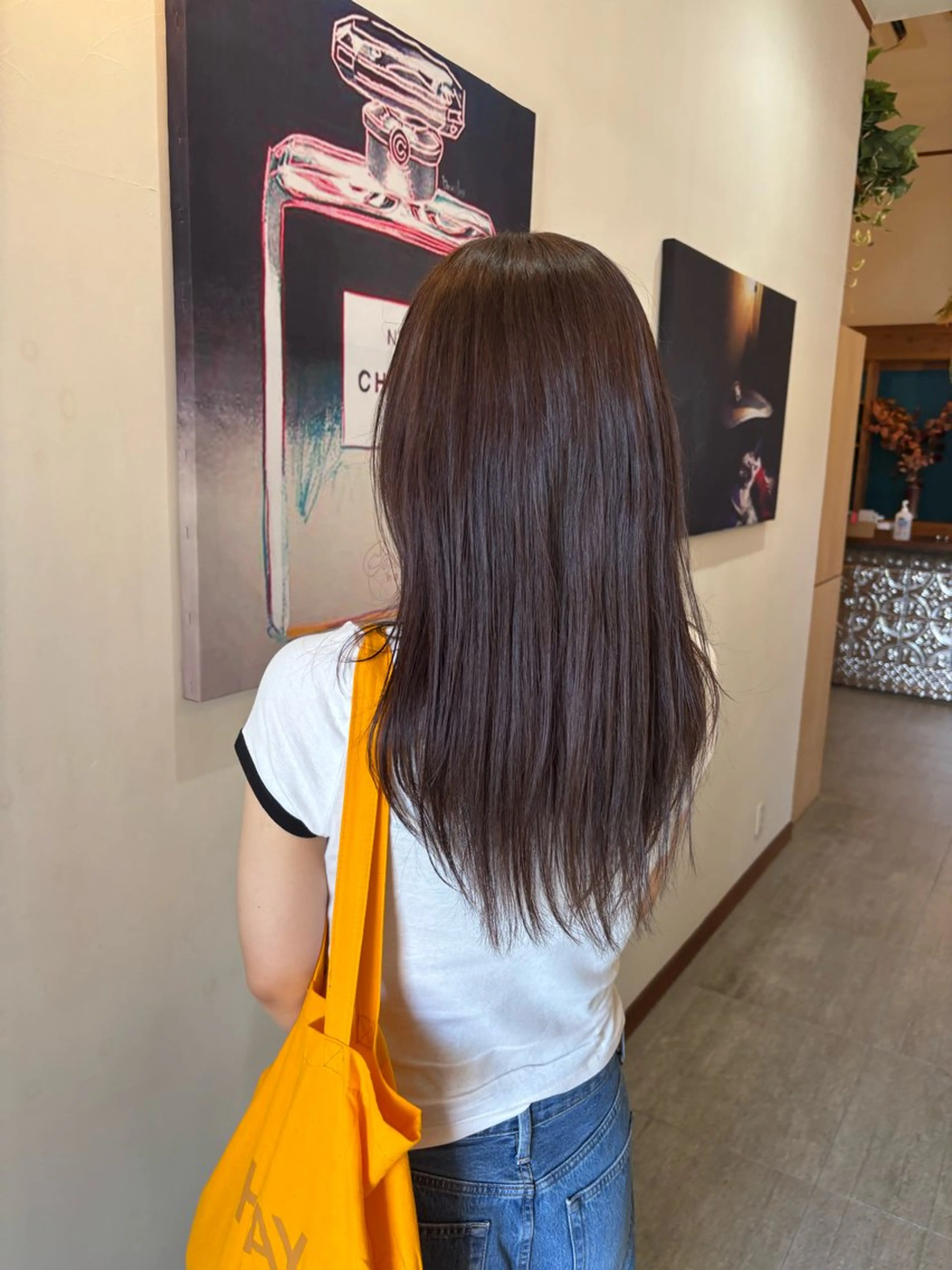 ロング カラー 透明感カラー ラベンダーカラー ヘアカラー 兼子莉彩 ／暗髪🤎／暖色🍒のヘアスタイル