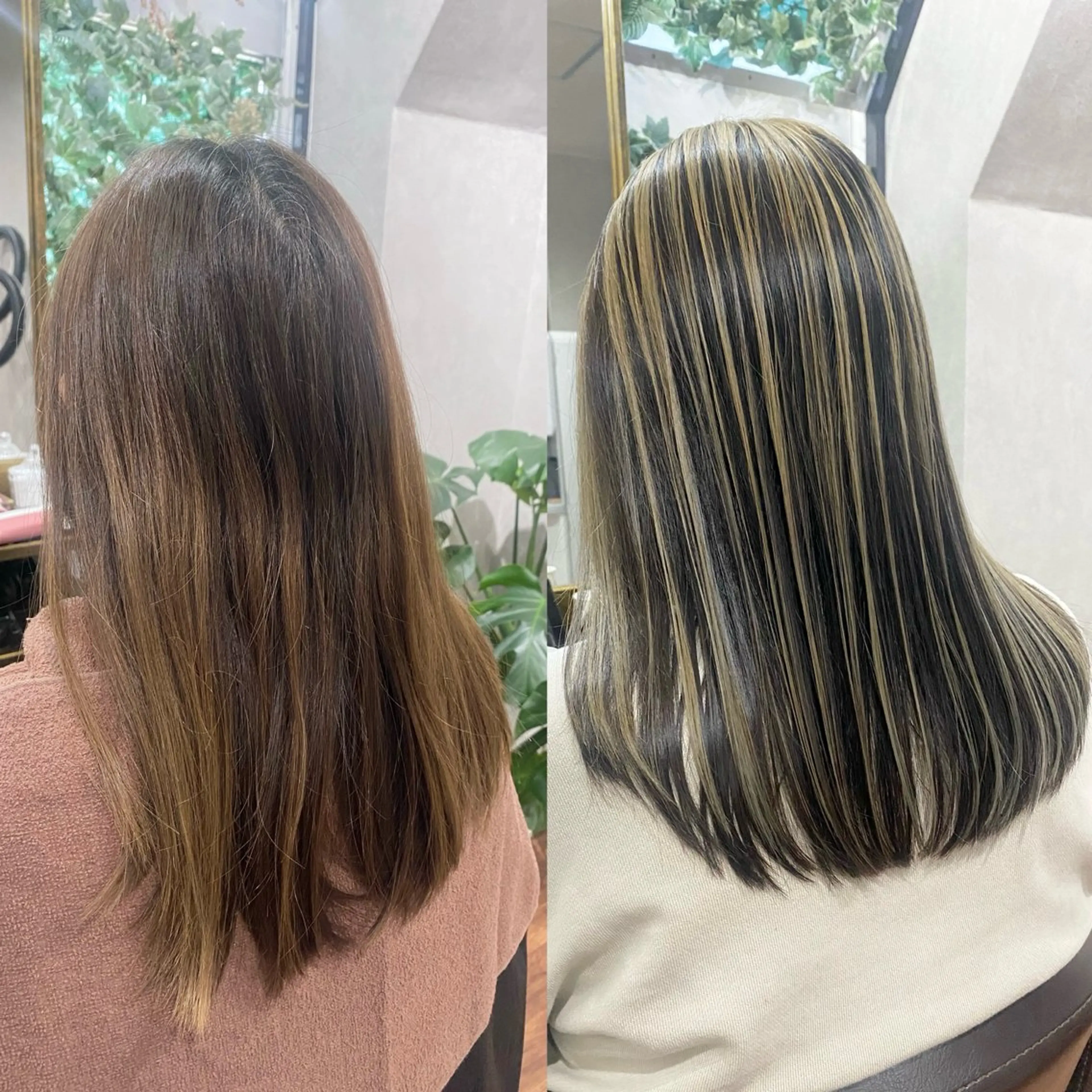 セミロング カット ヘアカラー ＳＨＩ ＺＵのヘアスタイル