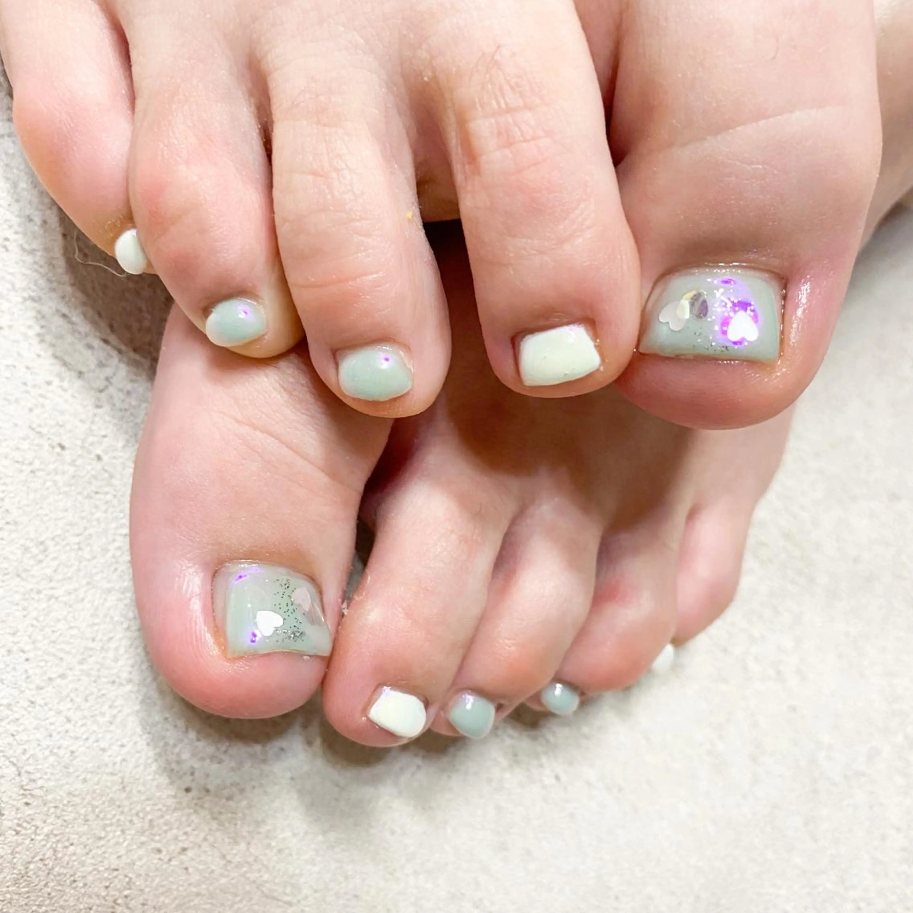 ネイル ゴテゴテ💙ワンホン リオナのネイルデザイン