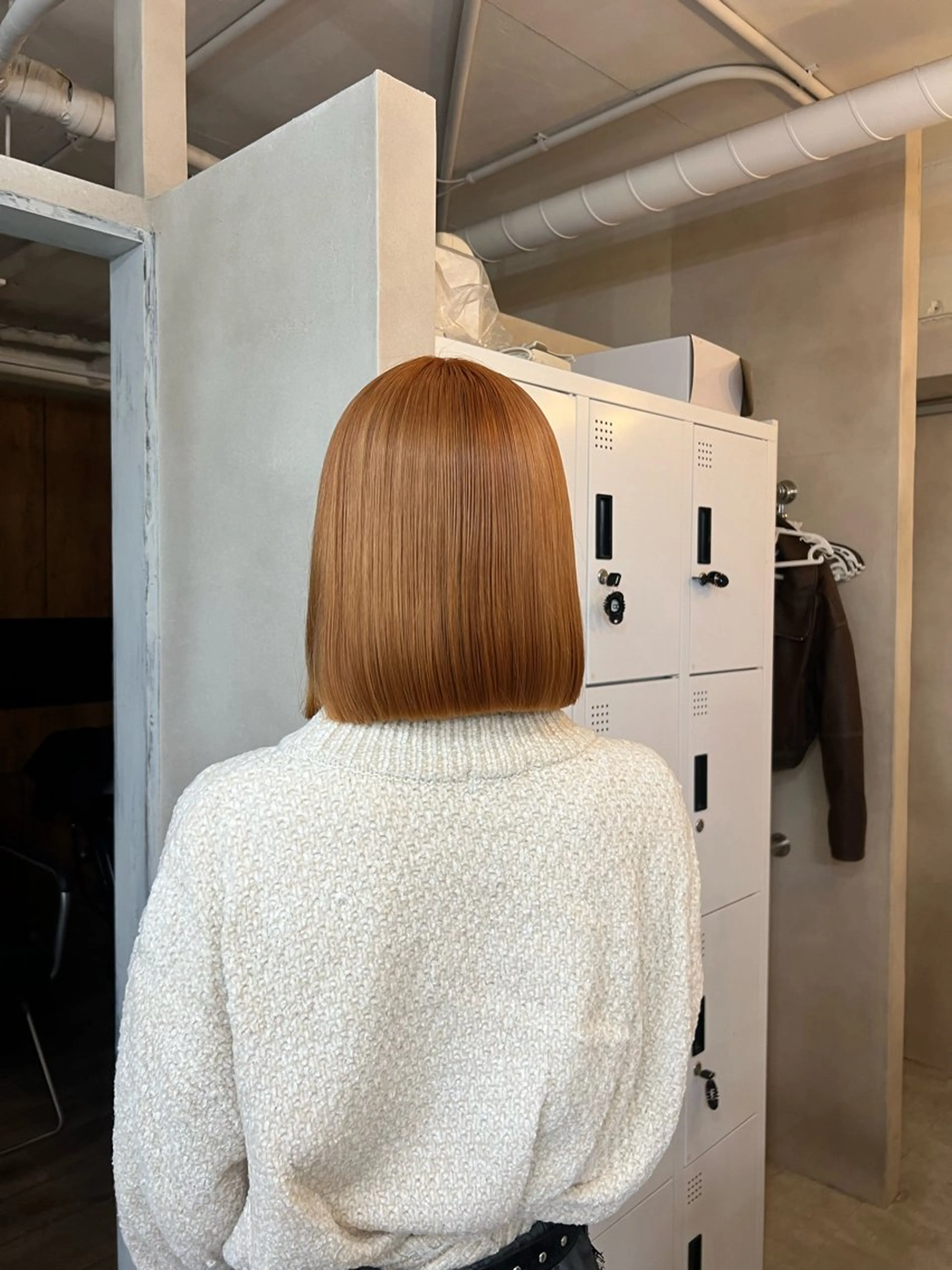 ミディアム オレンジブラウン yuuna 🤎のヘアスタイル