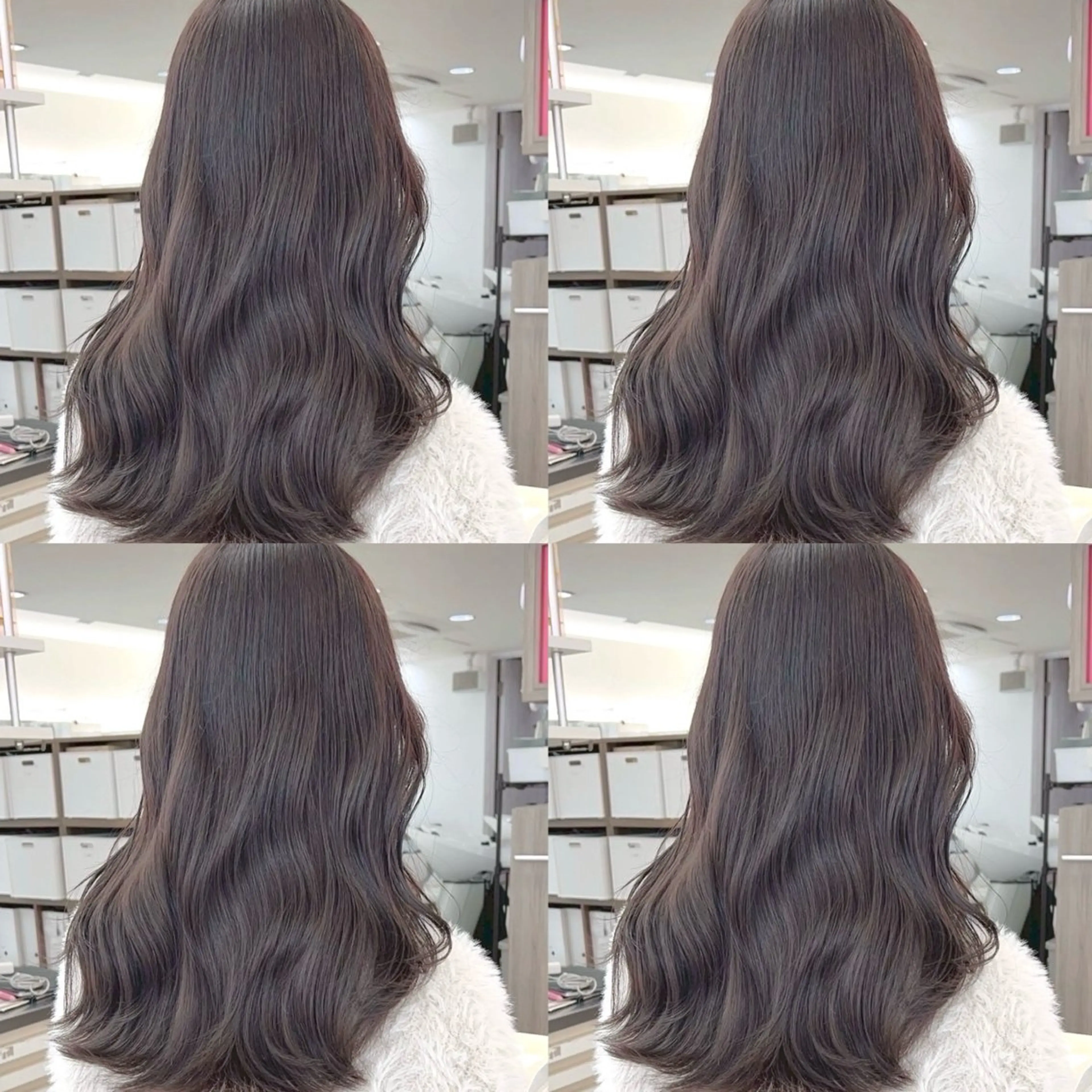 ミディアム ヘアカラー トリートメント 【髪質改善カラー】 あむ·. ⟡ 🖤のヘアスタイル