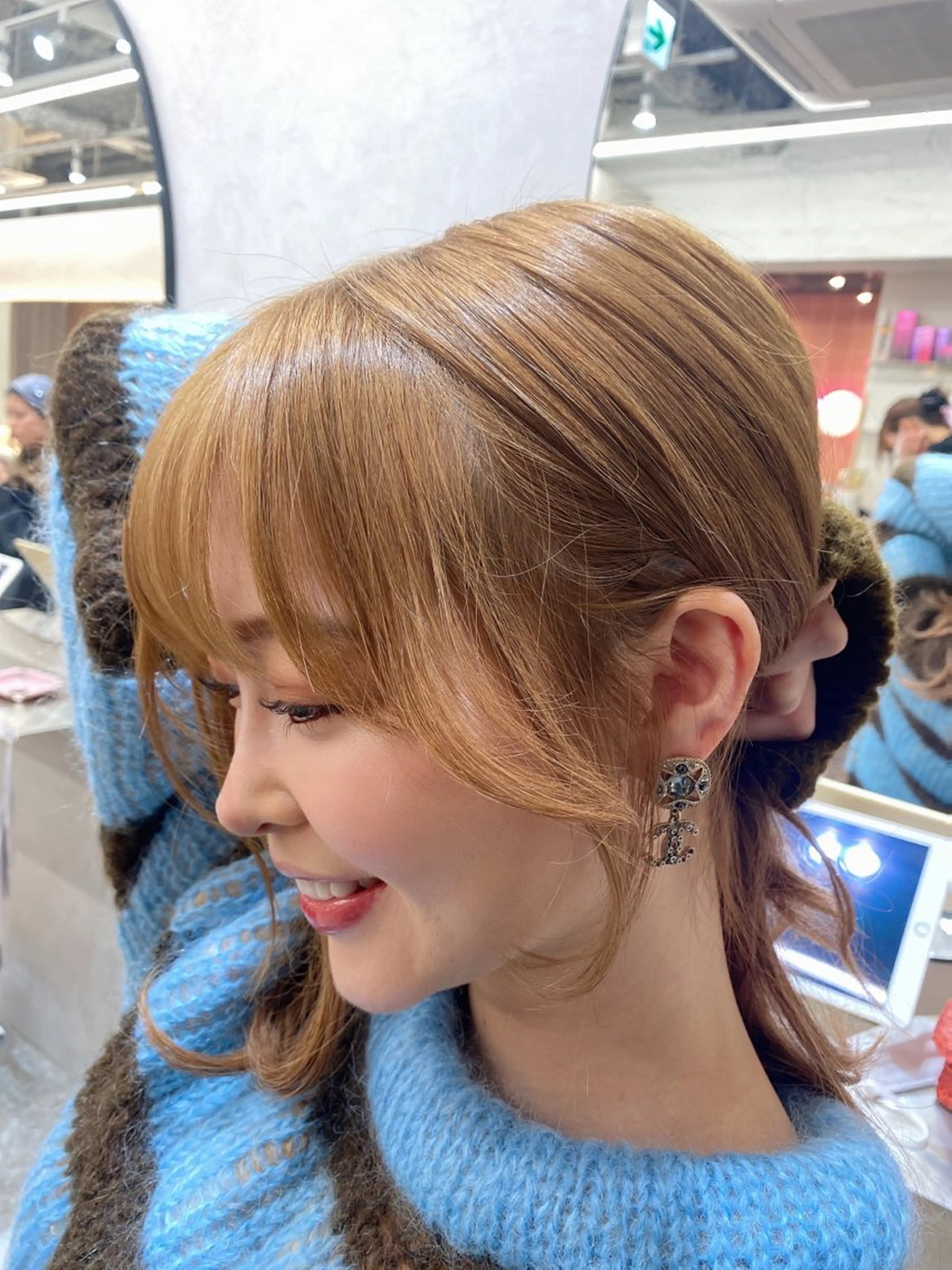 ロング カラー シールエクステ ブリーチ ダブルカラー イヤリングカラー インナーカラー 新宿/韓国風レイヤー エクステ/YUTOのヘアスタイル