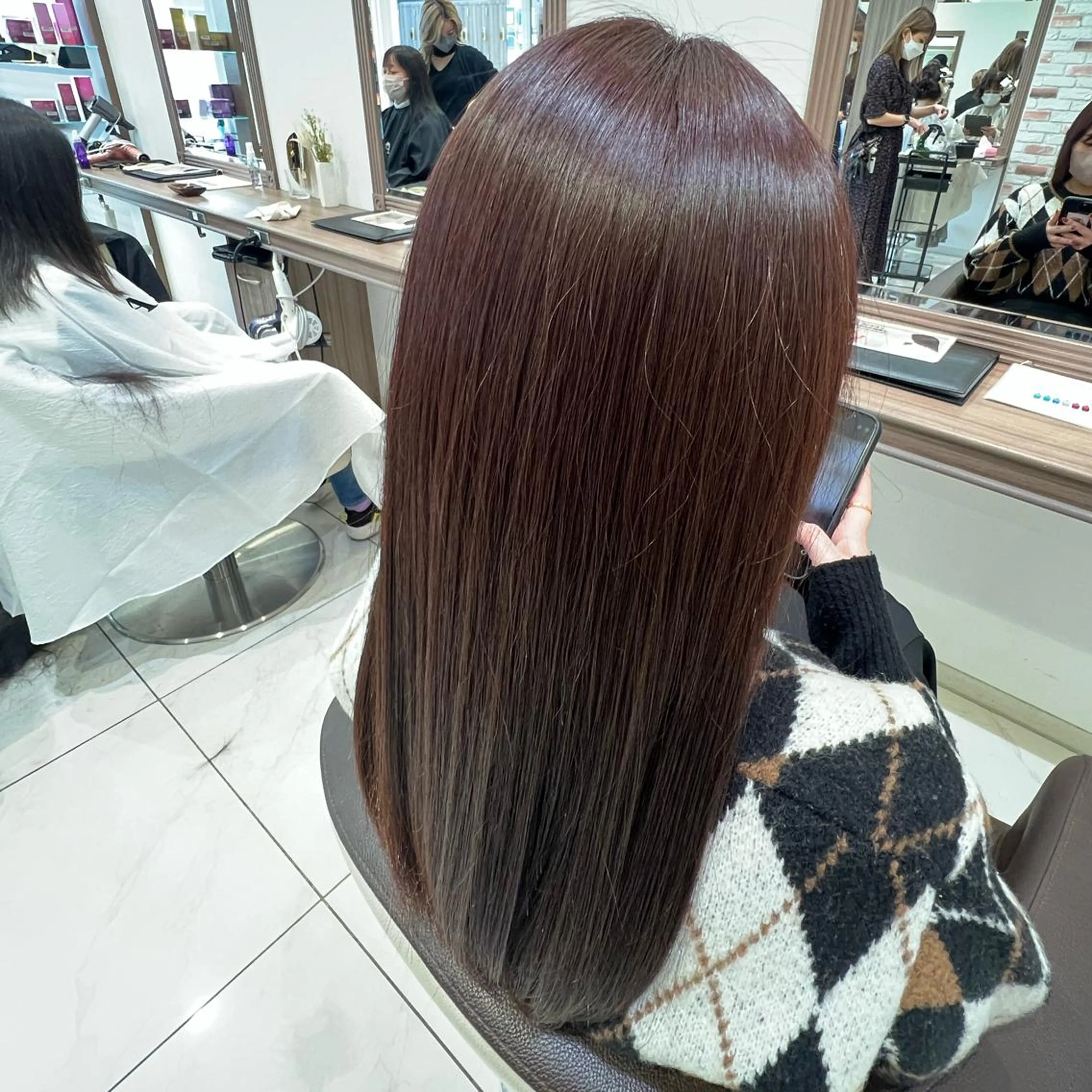 セミロング カラー カット ヘアカラー 縮毛矯正 メンズ似合わせ特化/ 縮毛矯正/佐野友尉のヘアスタイル