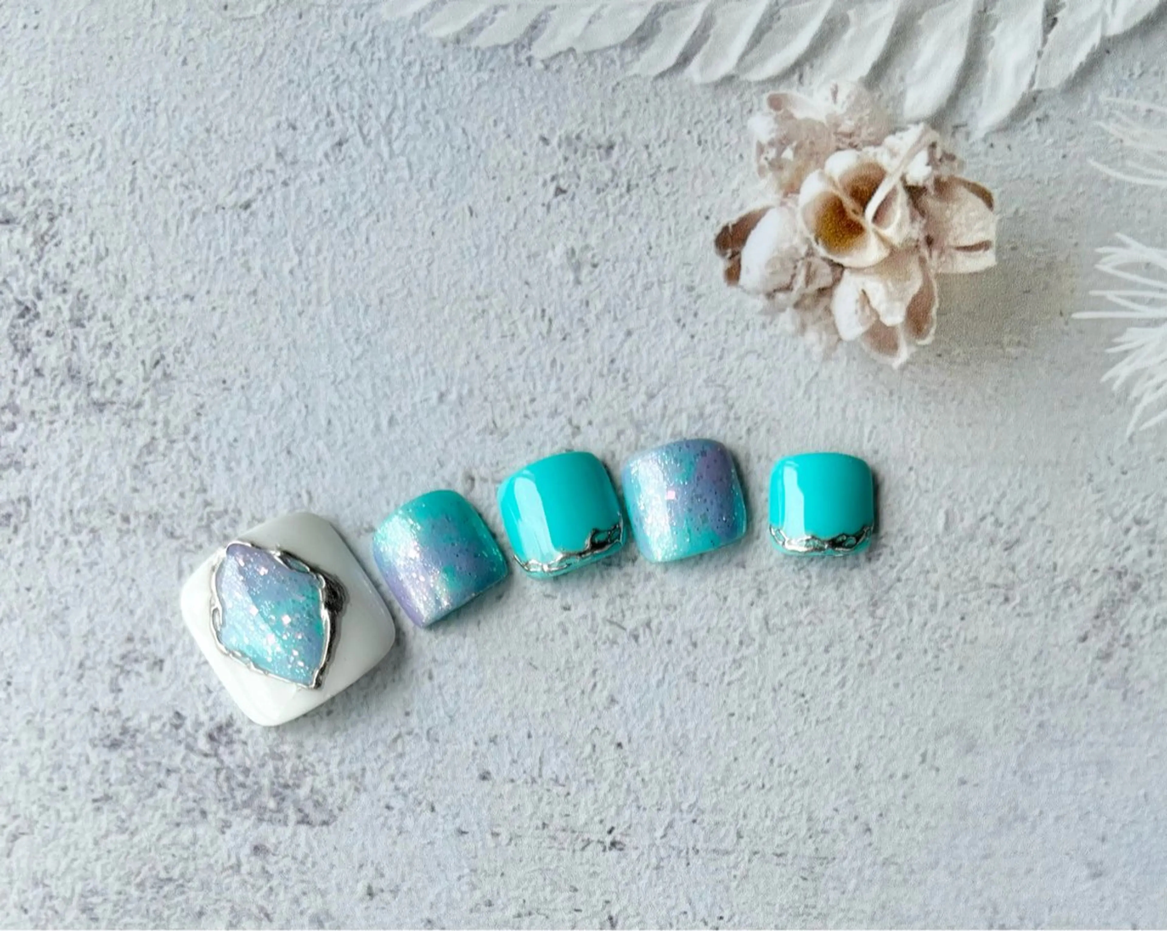 ネイル フットネイル ジェルネイル フットネイル sari nailのネイルデザイン