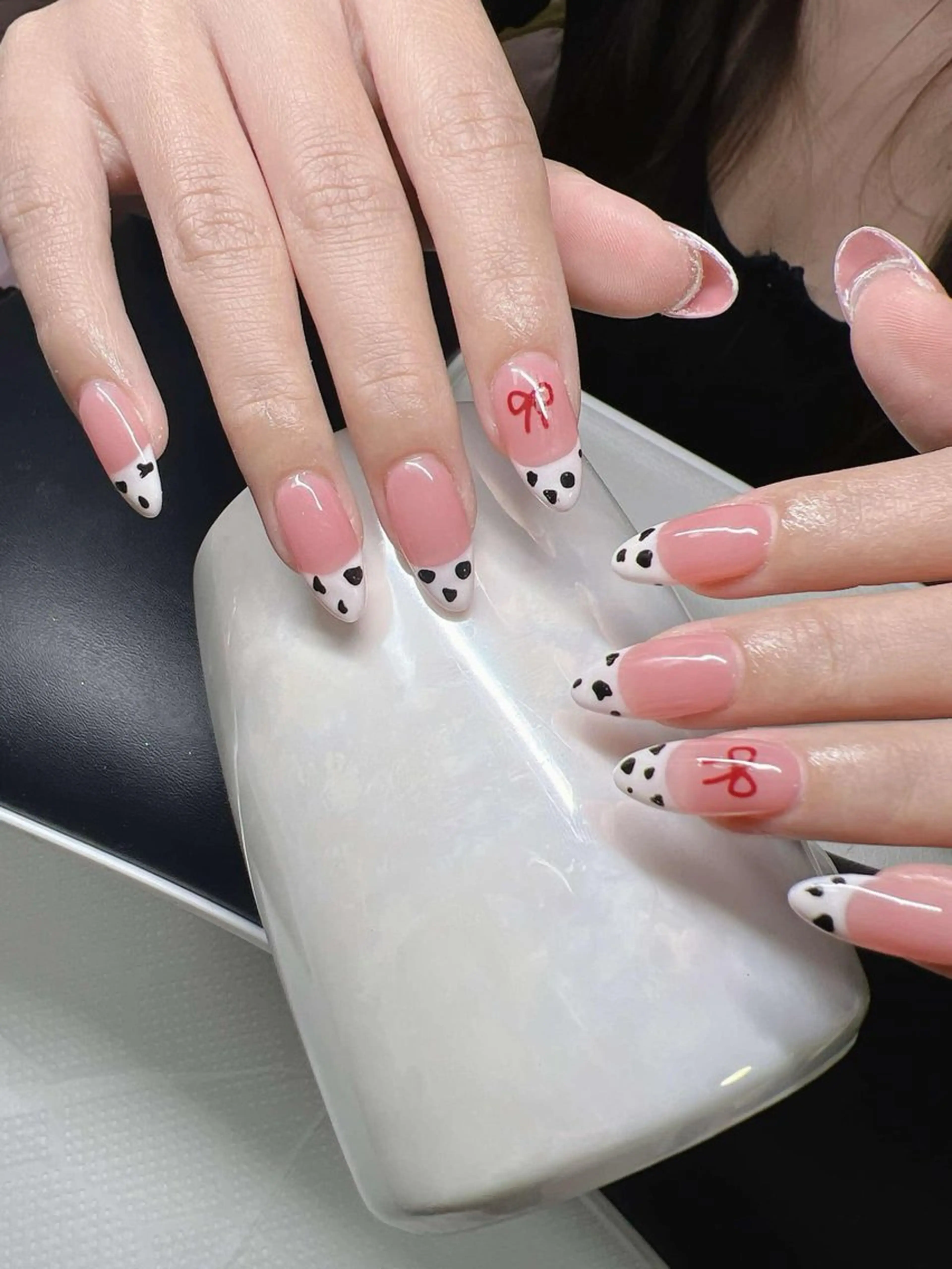 ネイル オーロラネイル チークネイル 長さ出し フットネイル フレンチネイル Lee Nails チップ長さだし専門店のネイルデザイン