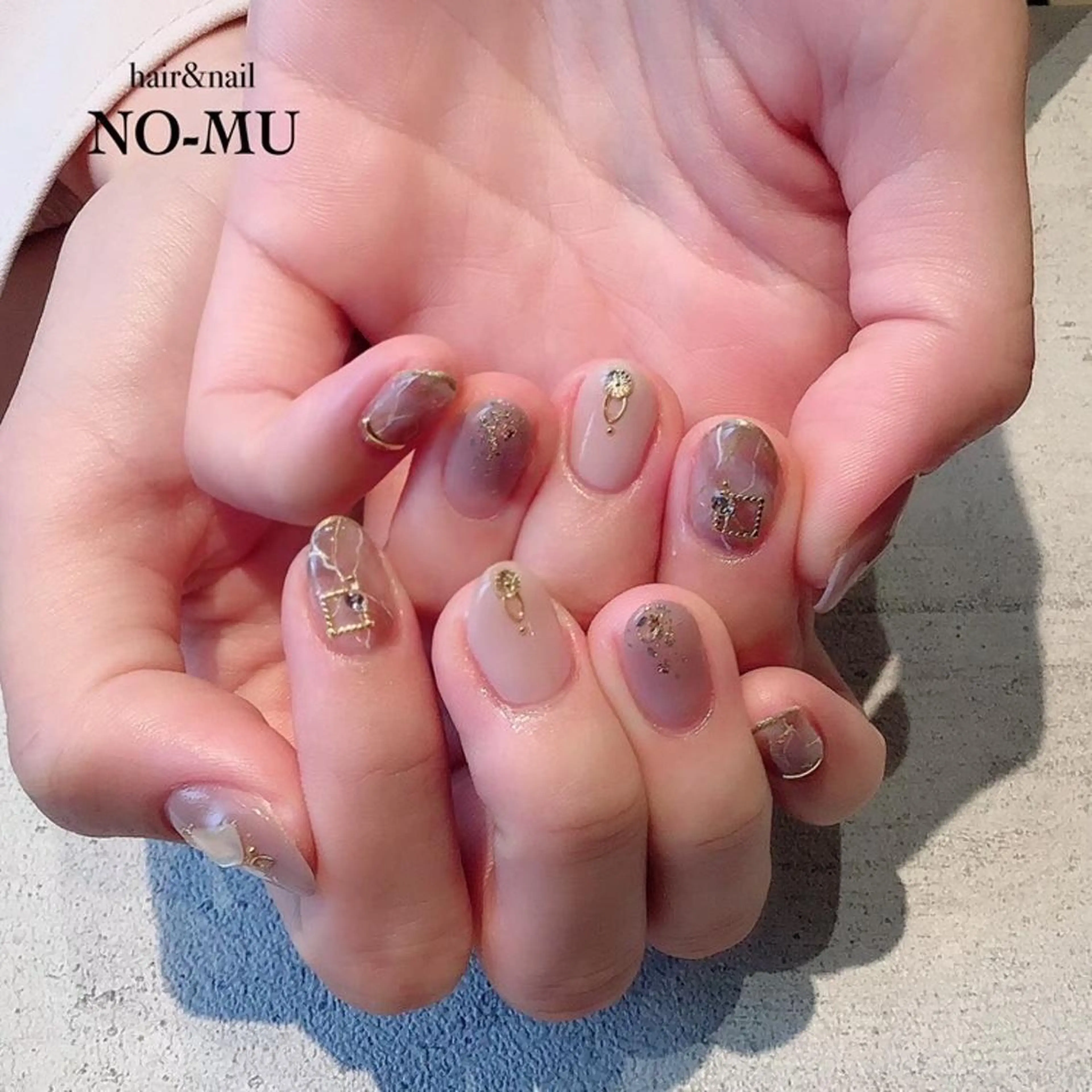 ネイル 大理石ネイル(マーブル) ハンドネイル hair＆nail NO-MUのネイルデザイン