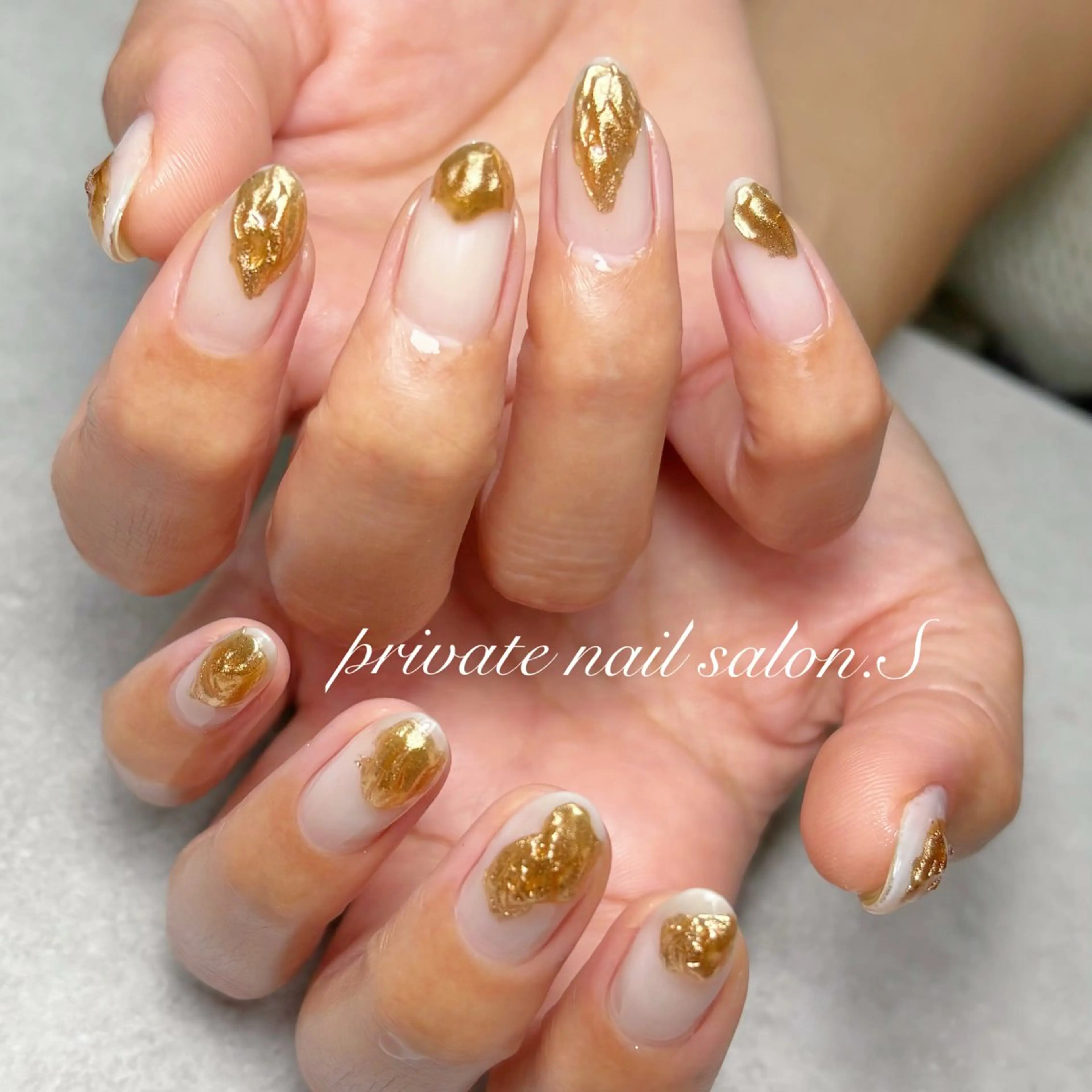 ネイル アートネイル ジェルネイル ミラーネイル 持ち込み ワンカラーネイル ハンドネイル 関山 志乃のネイルデザイン