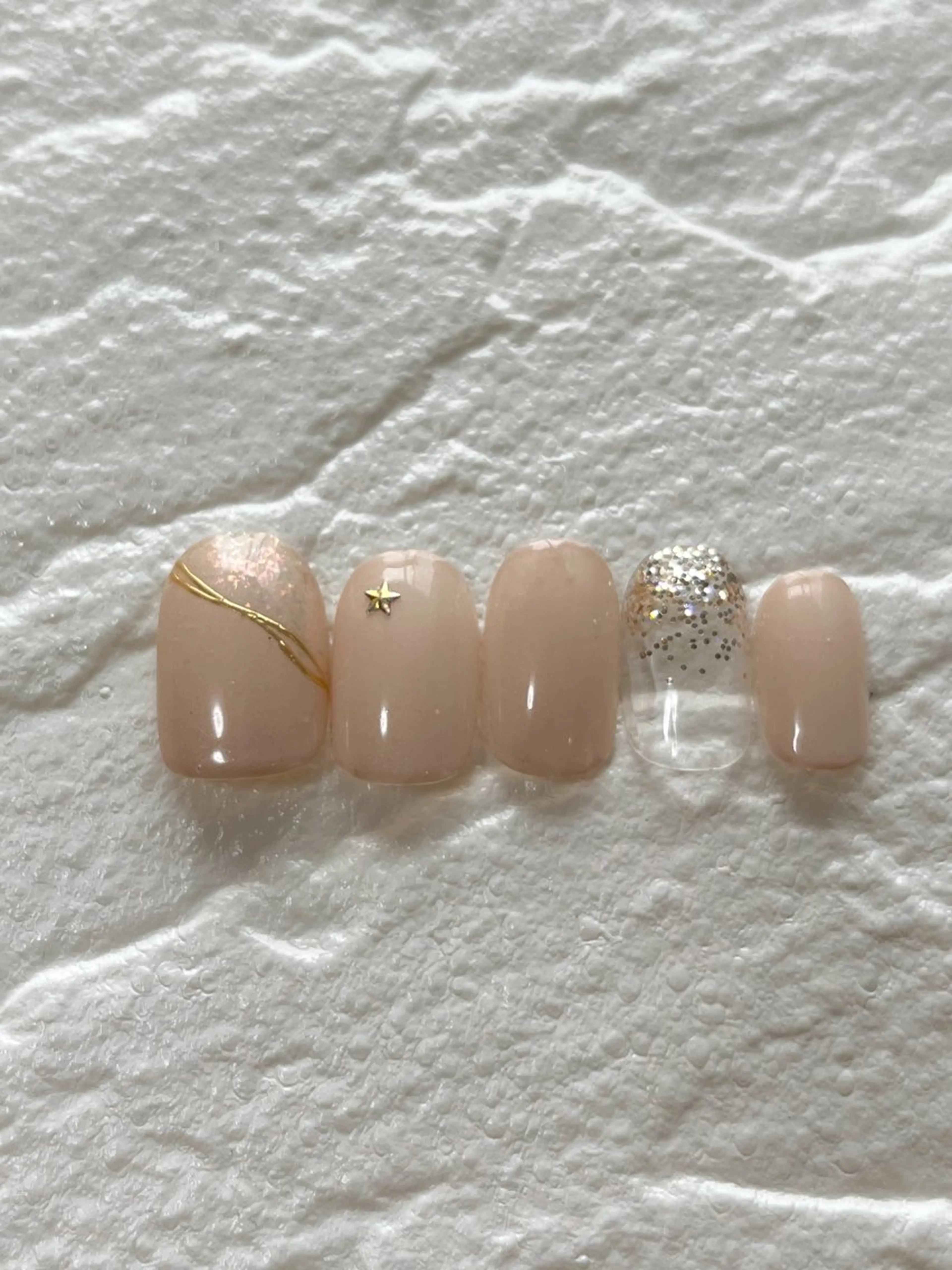 ネイル アートネイル オーロラネイル ホログラムネイル ミラーネイル シンプルネイル Chamuel 三輪のネイルデザイン