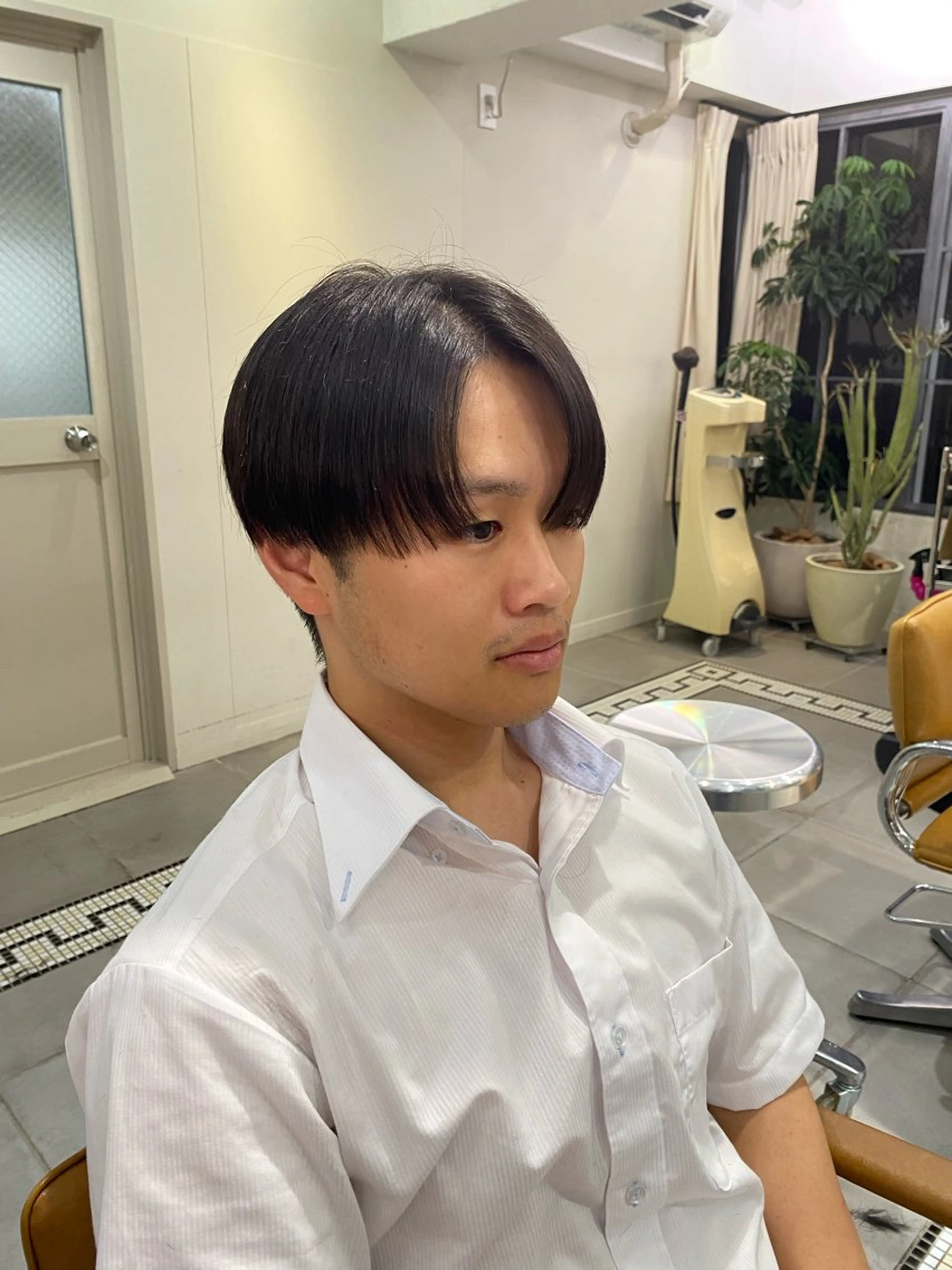 メンズ センターパート 田形清流のヘアスタイル