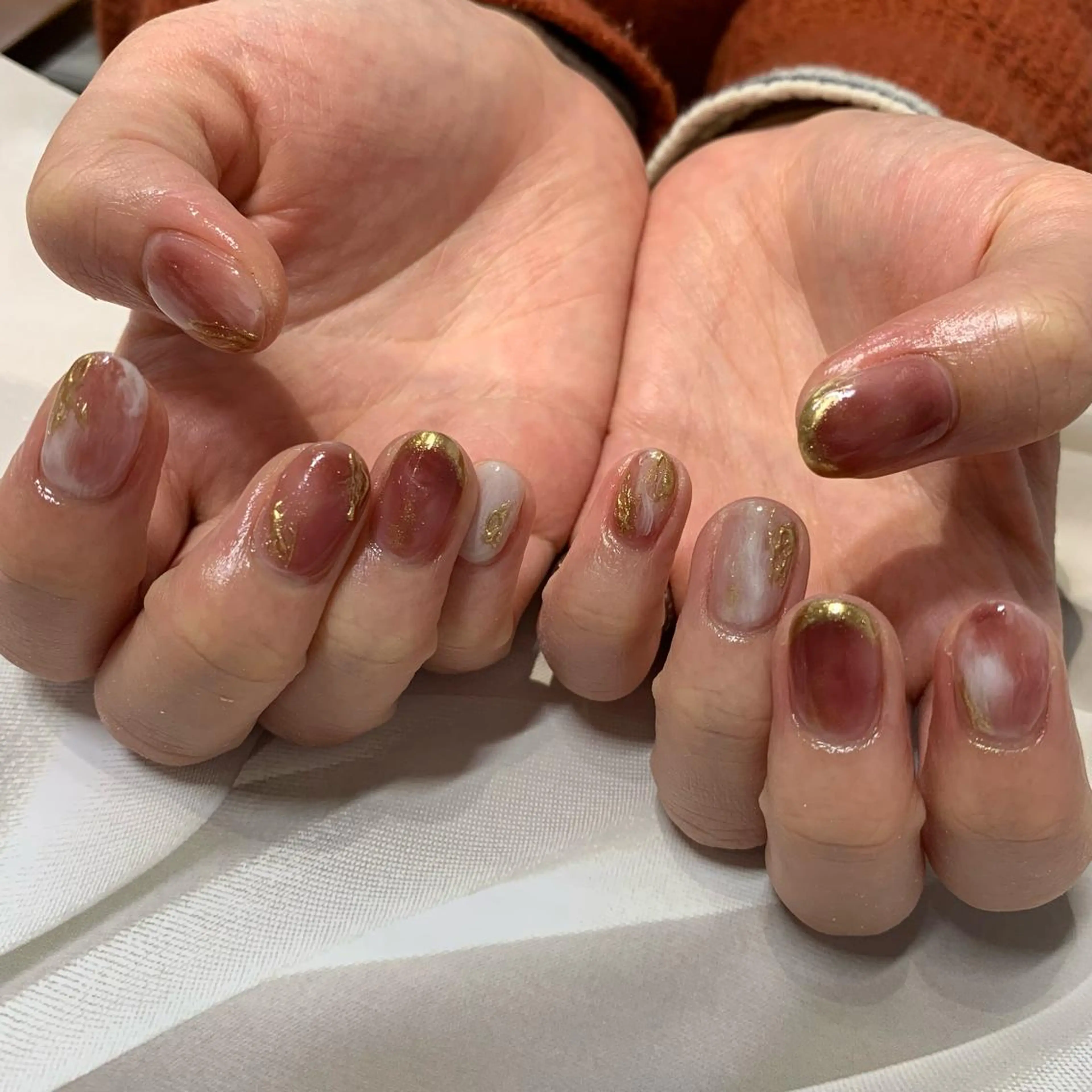 ネイル ニュアンスネイル ピンク マキノ ユイのネイルデザイン