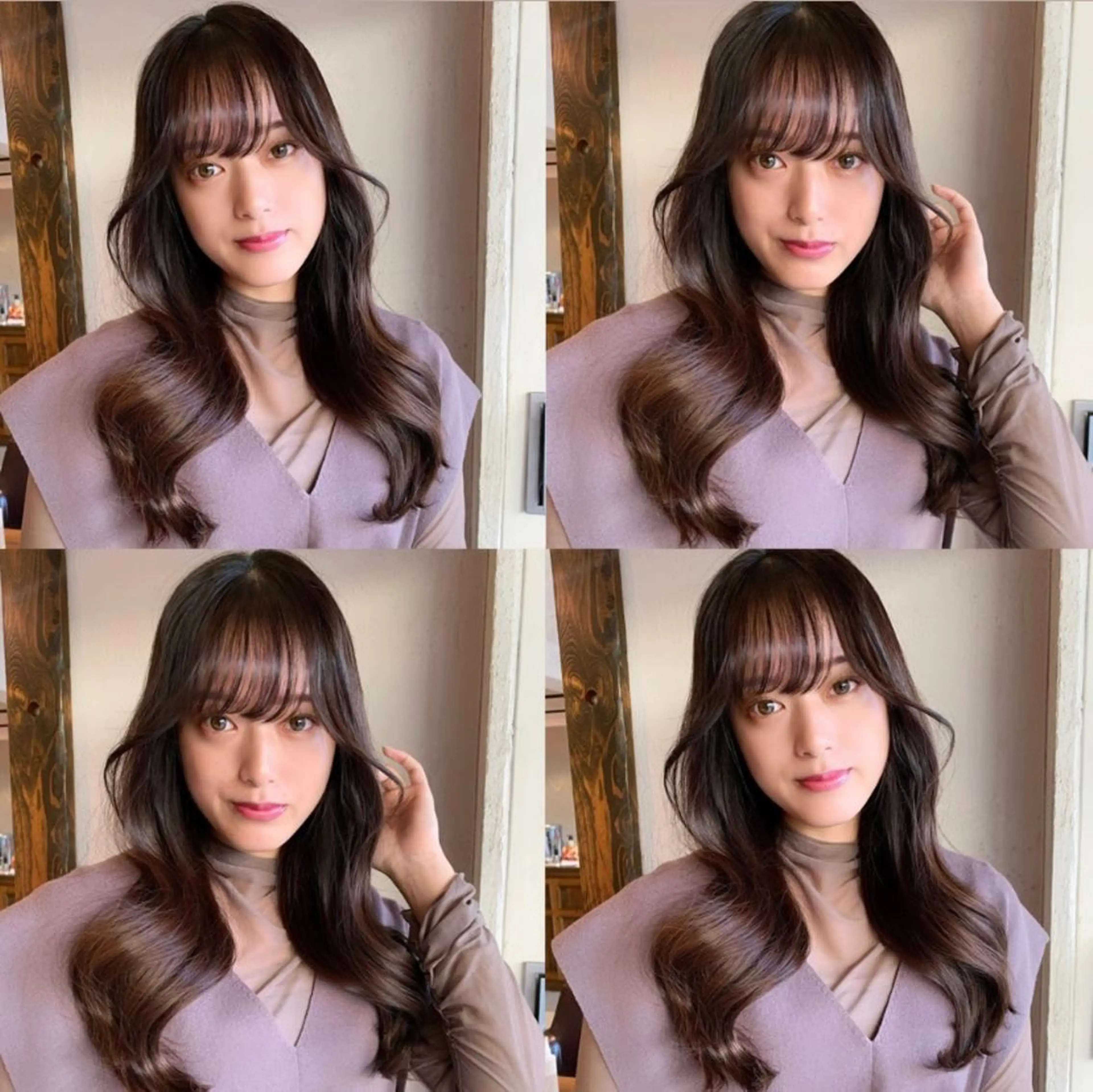 ロング カラー 透明感/オリーブ/ グレージュ/YUKAのヘアスタイル