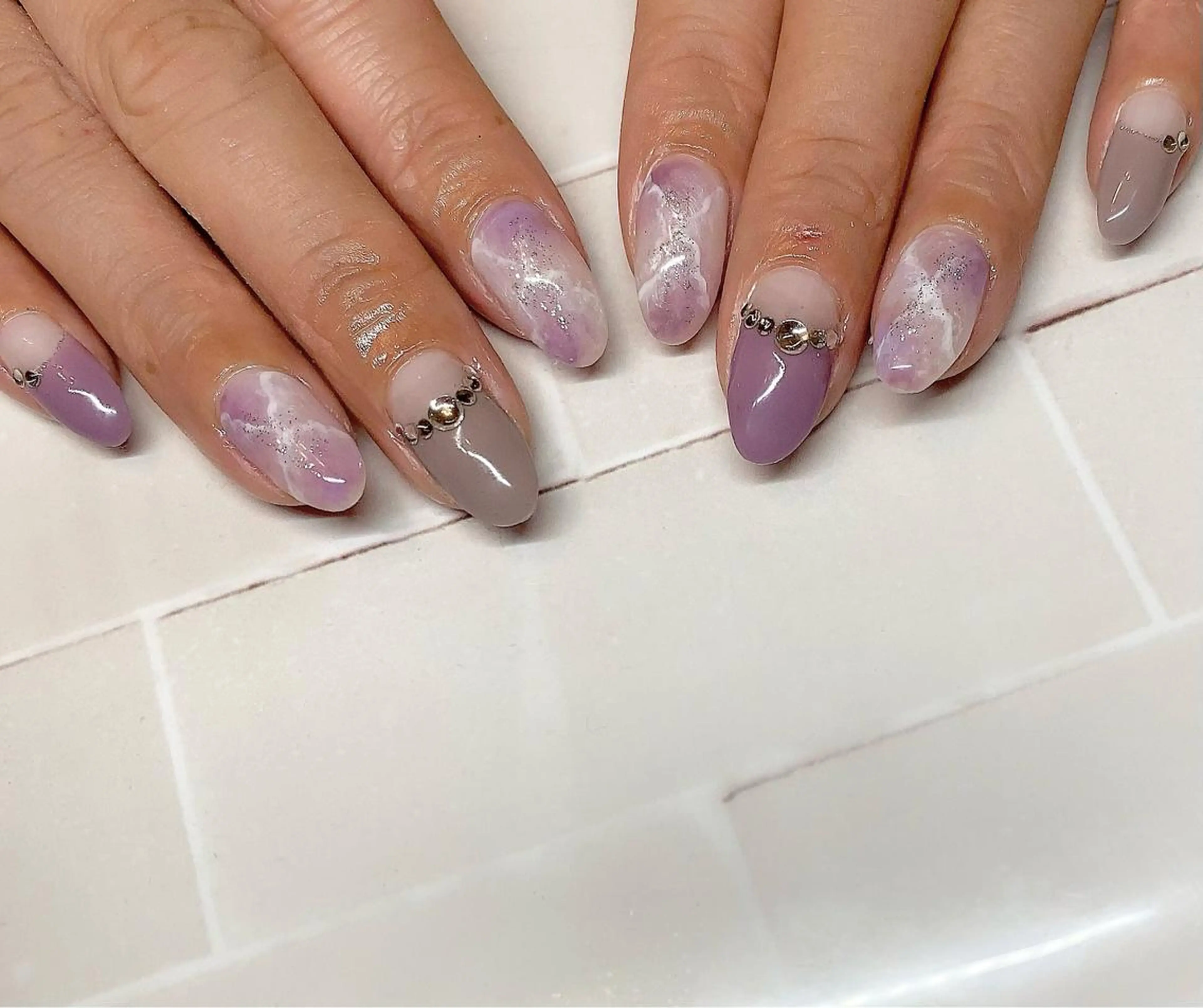 ネイル 大理石ネイル(マーブル) ニュアンスネイル Honokaホノカ nailのエステ・リラクイメージ