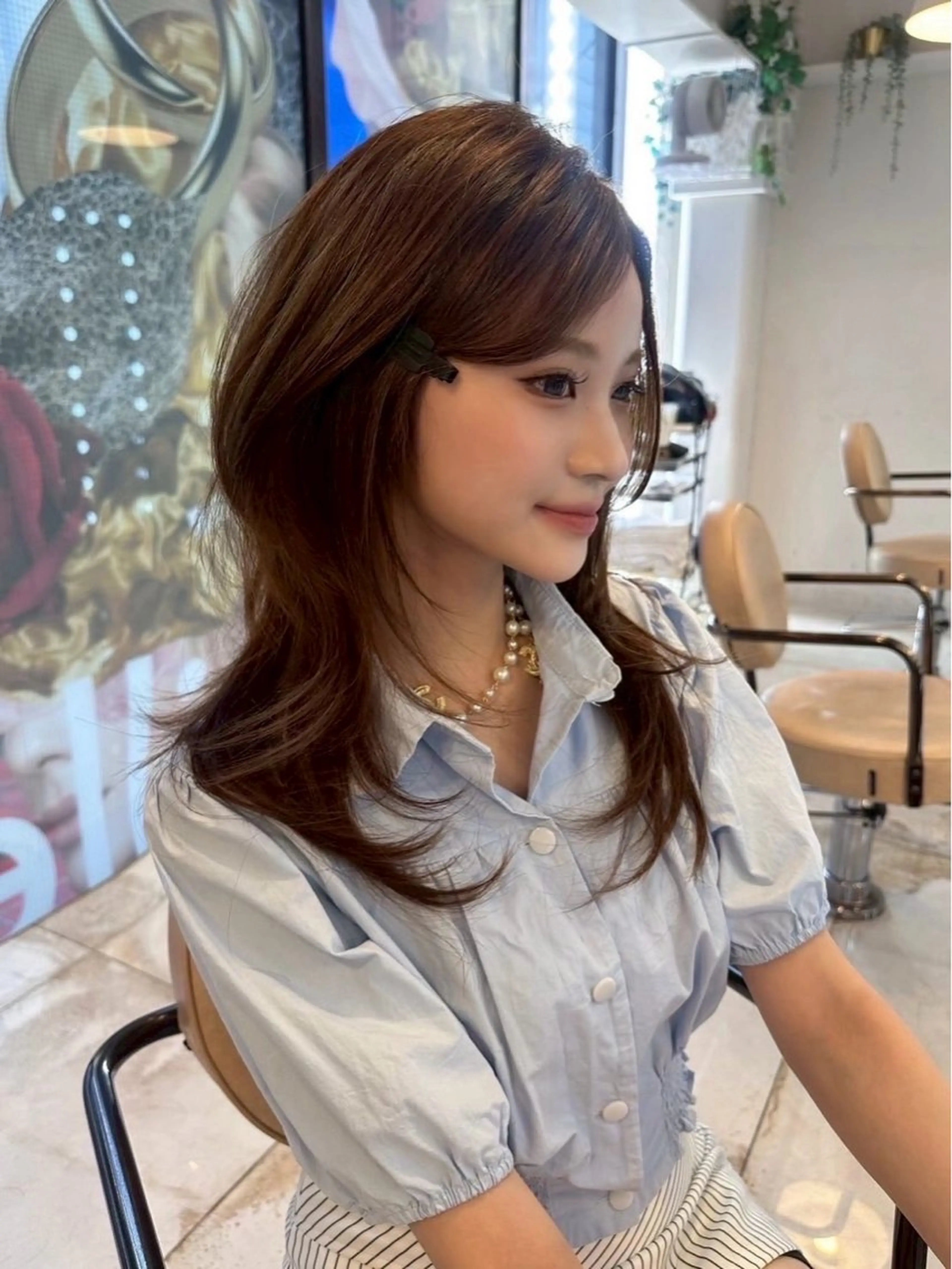 ミディアム カット ヘアカラー トリートメント ‎🤍髪質改善‎🤍 ‎ViVIE🤍のヘアスタイル