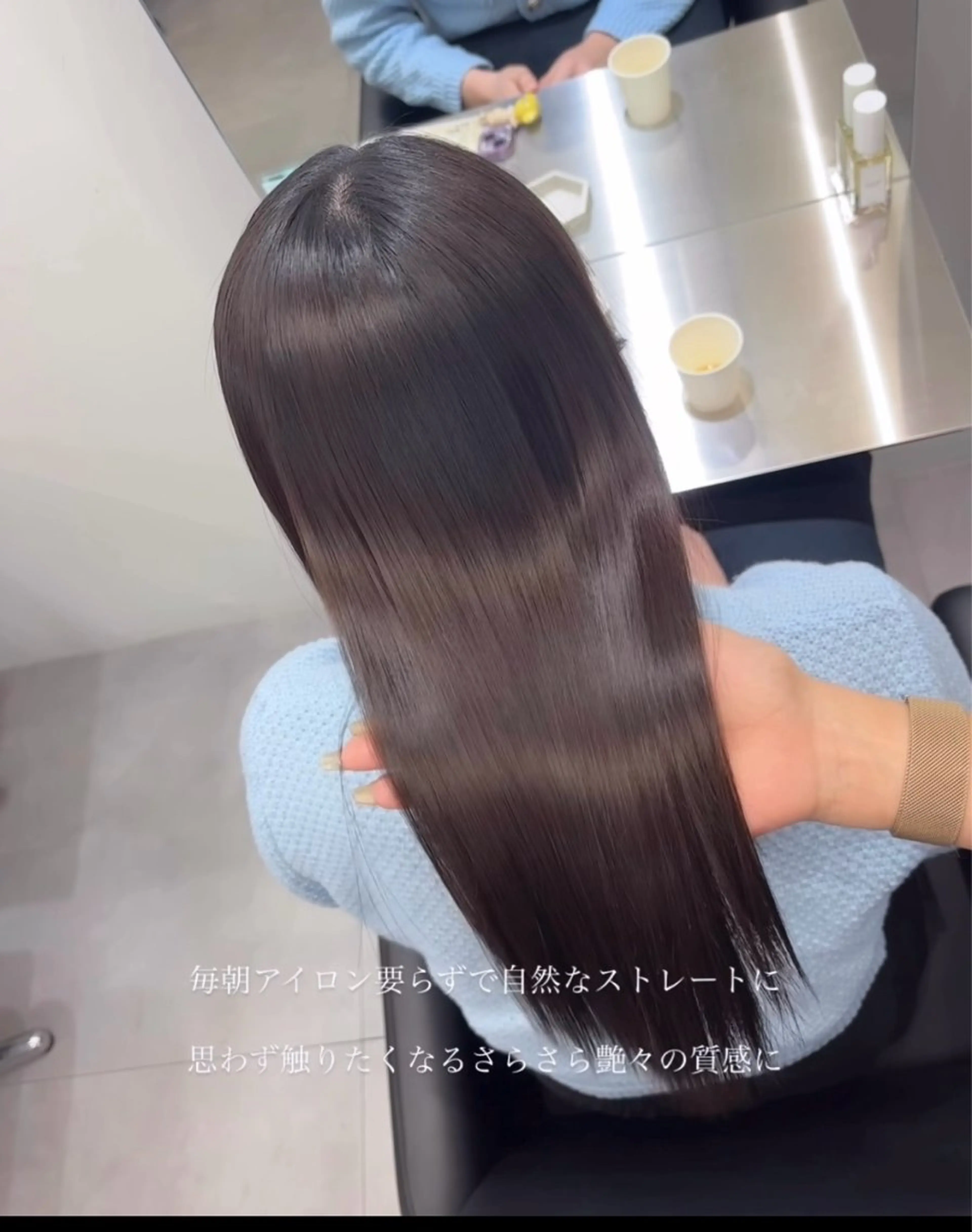 ロング カラー パーマ 縮毛矯正 巻ける縮毛矯正 Sachi🐰のヘアスタイル