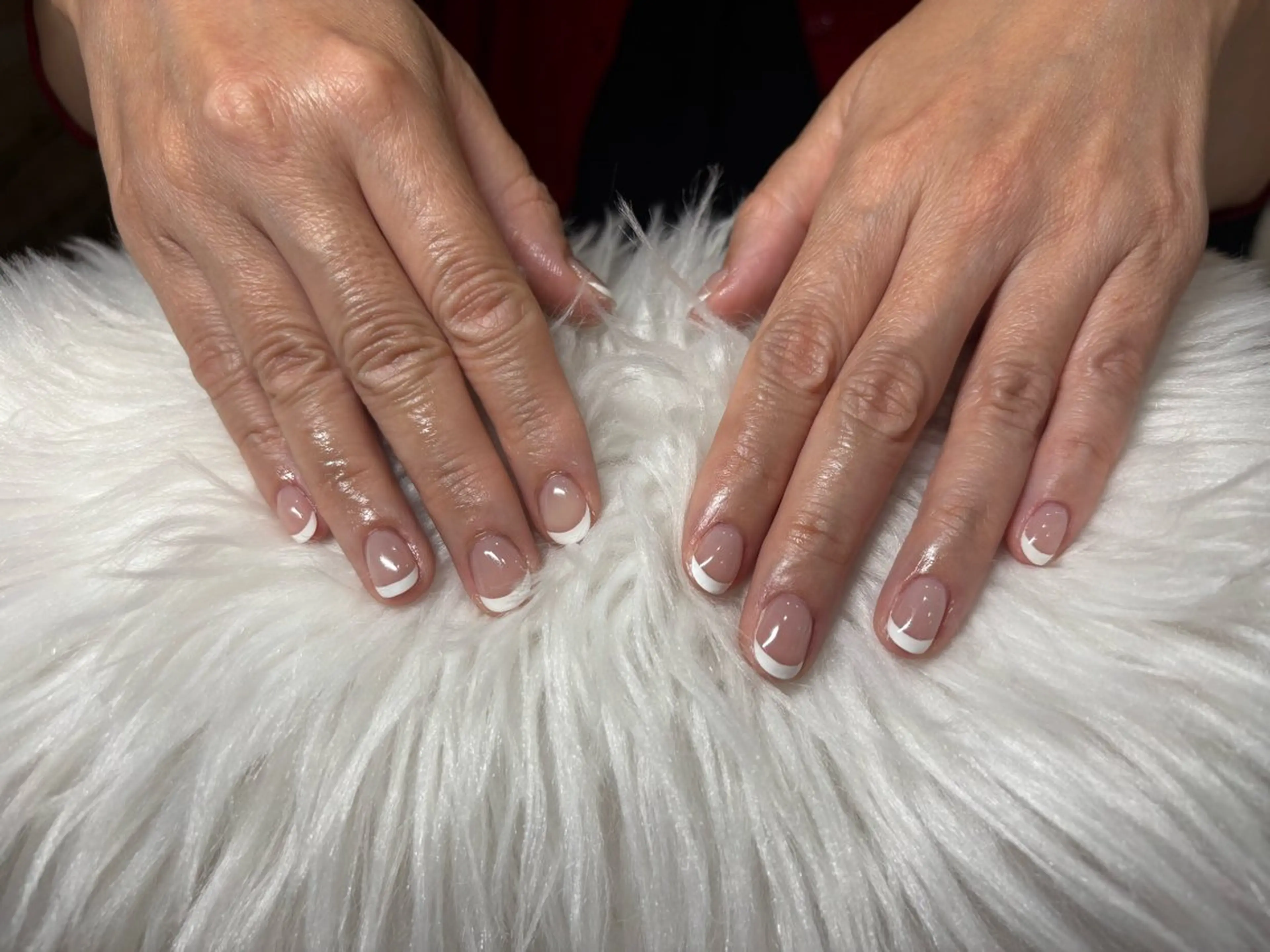 オフなし限定🍒ホワイトフレンチネイル💅の写真