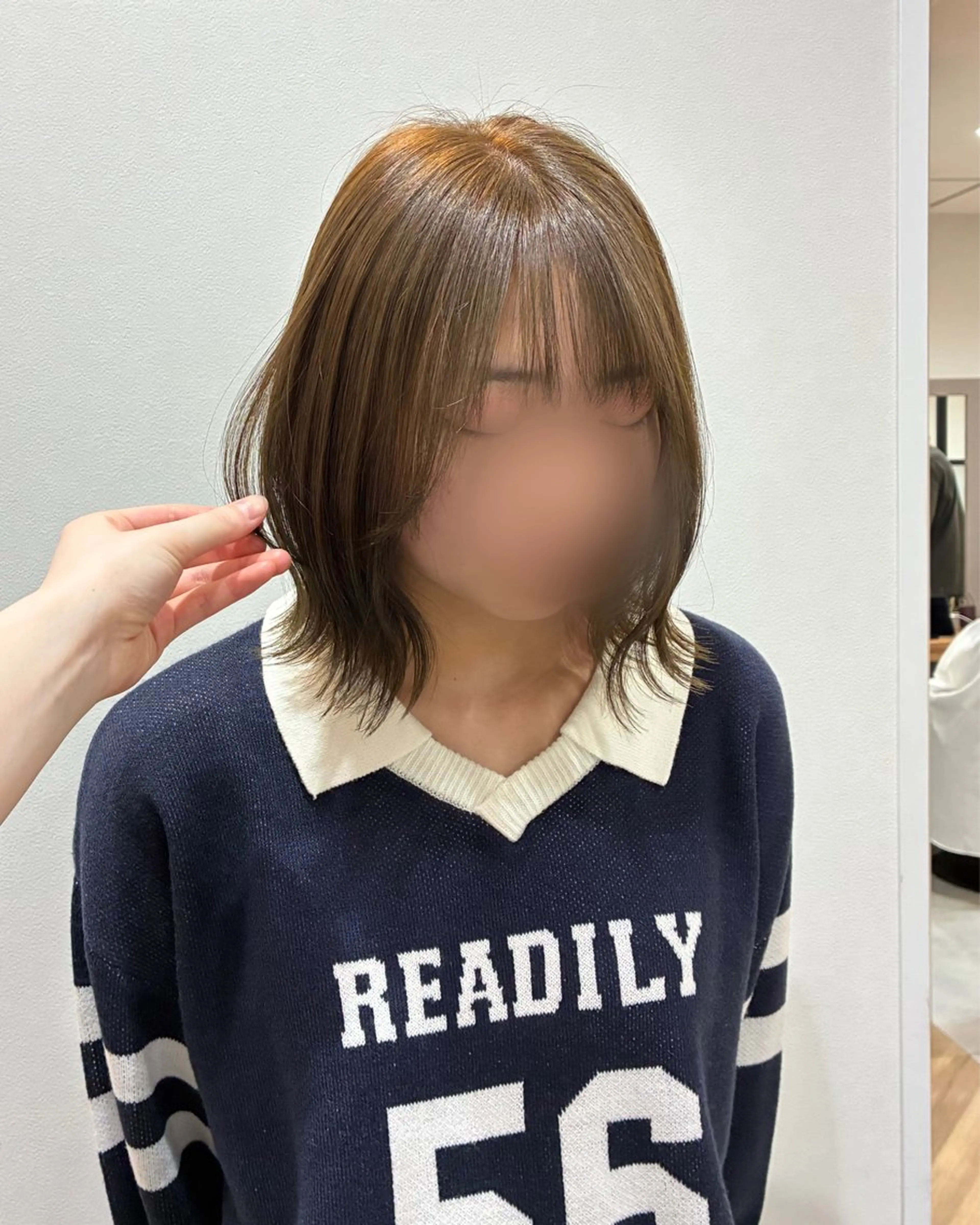 ミディアム カット ヘアカラー トリートメント 柴田真衣 /ナチュラル/半個室のヘアスタイル