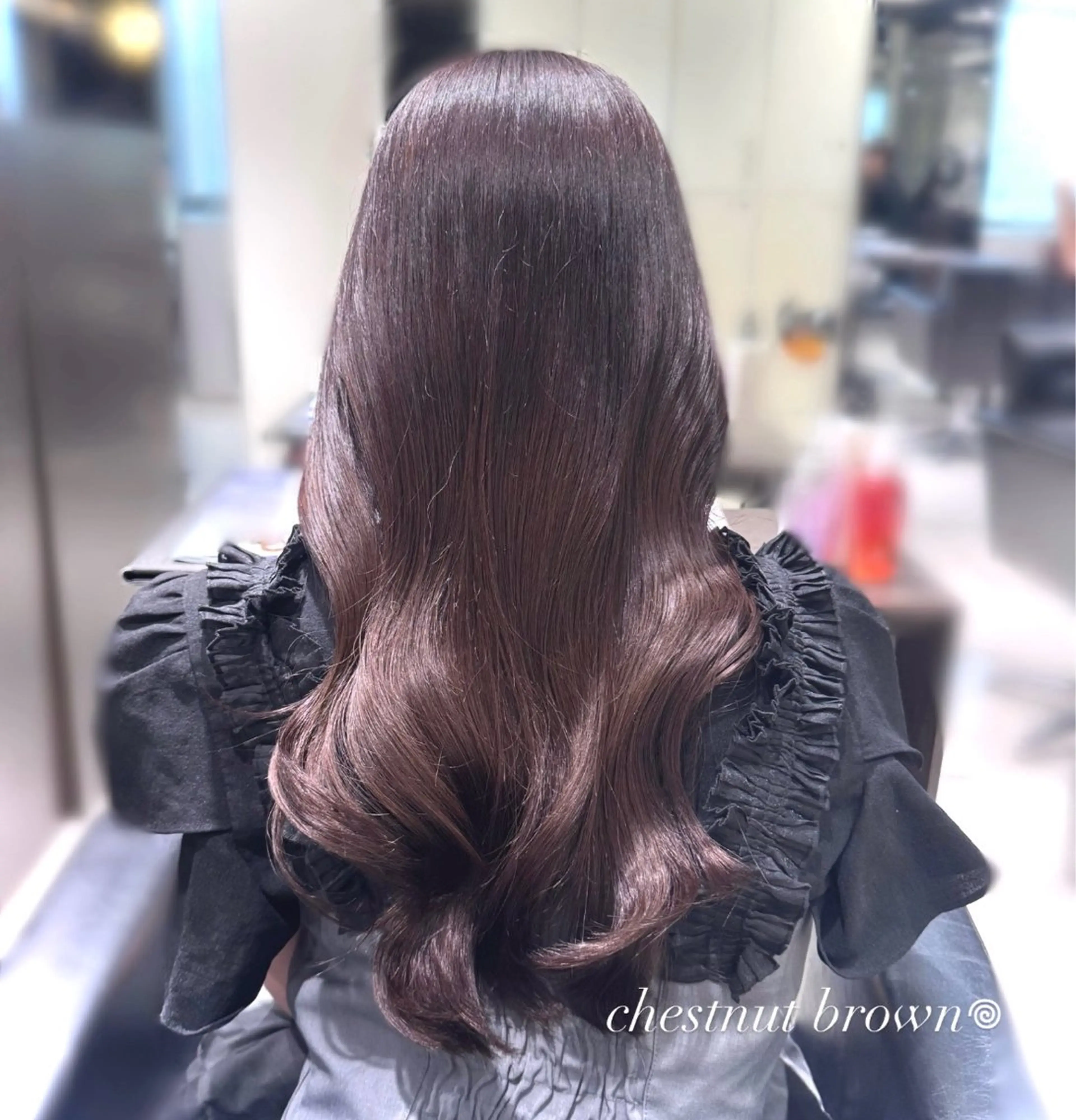 ロング ヘアカラー つや髪ᰔᩚ暖色 カラーYui🩰のヘアスタイル