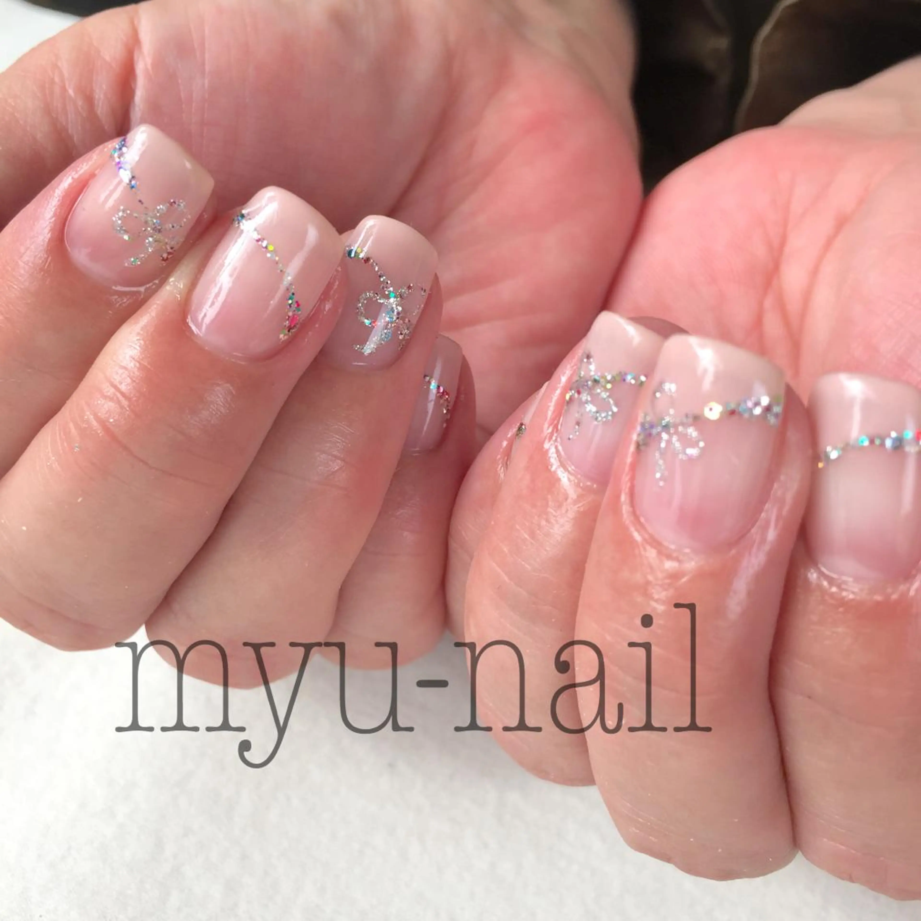 ネイル アートネイル ラメ(グリッター) ハンドネイル ホームサロン myu-nailのネイルデザイン