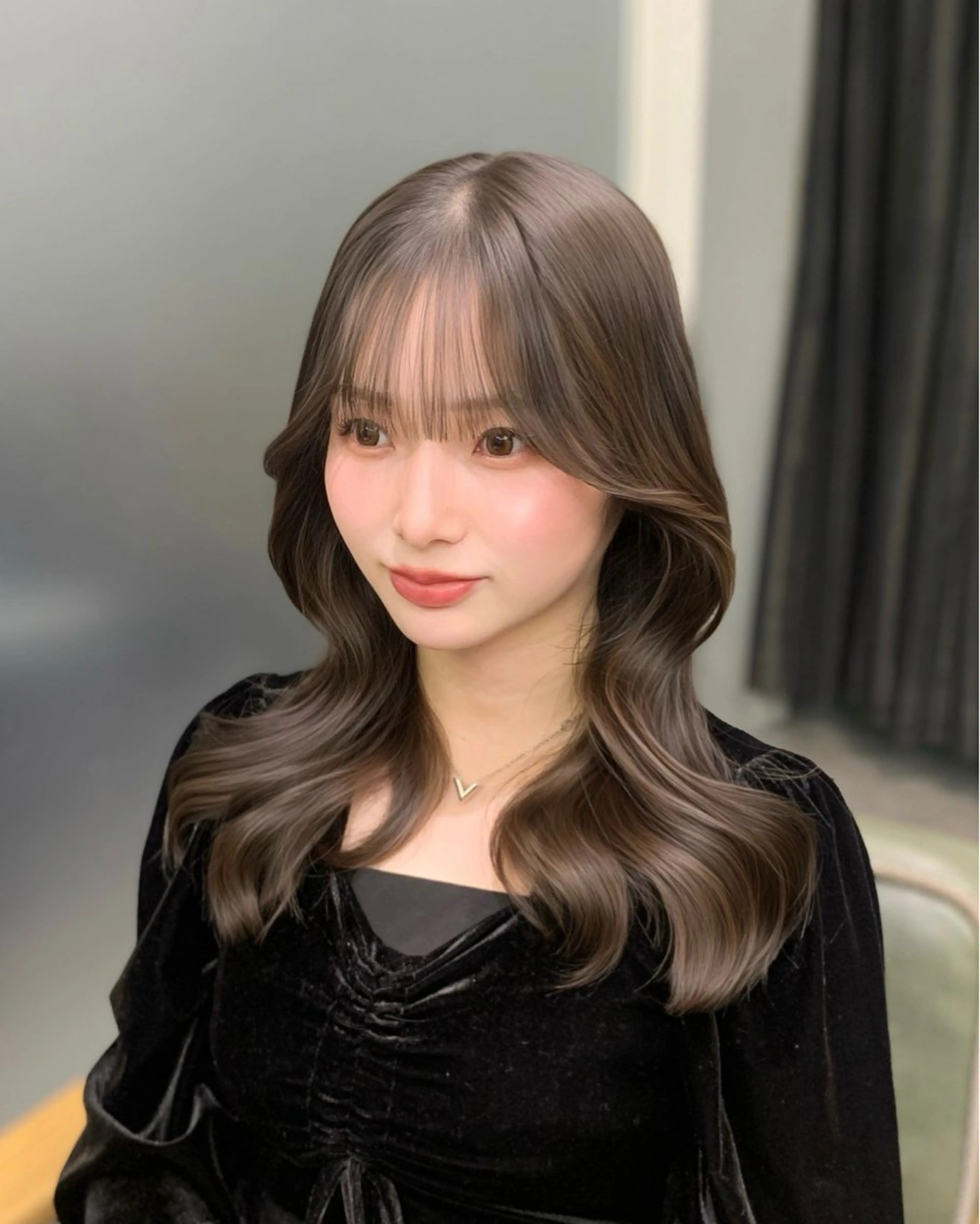 セミロング 🎀韓国風顔周り× 透明感/梅田/アリサのヘアスタイル