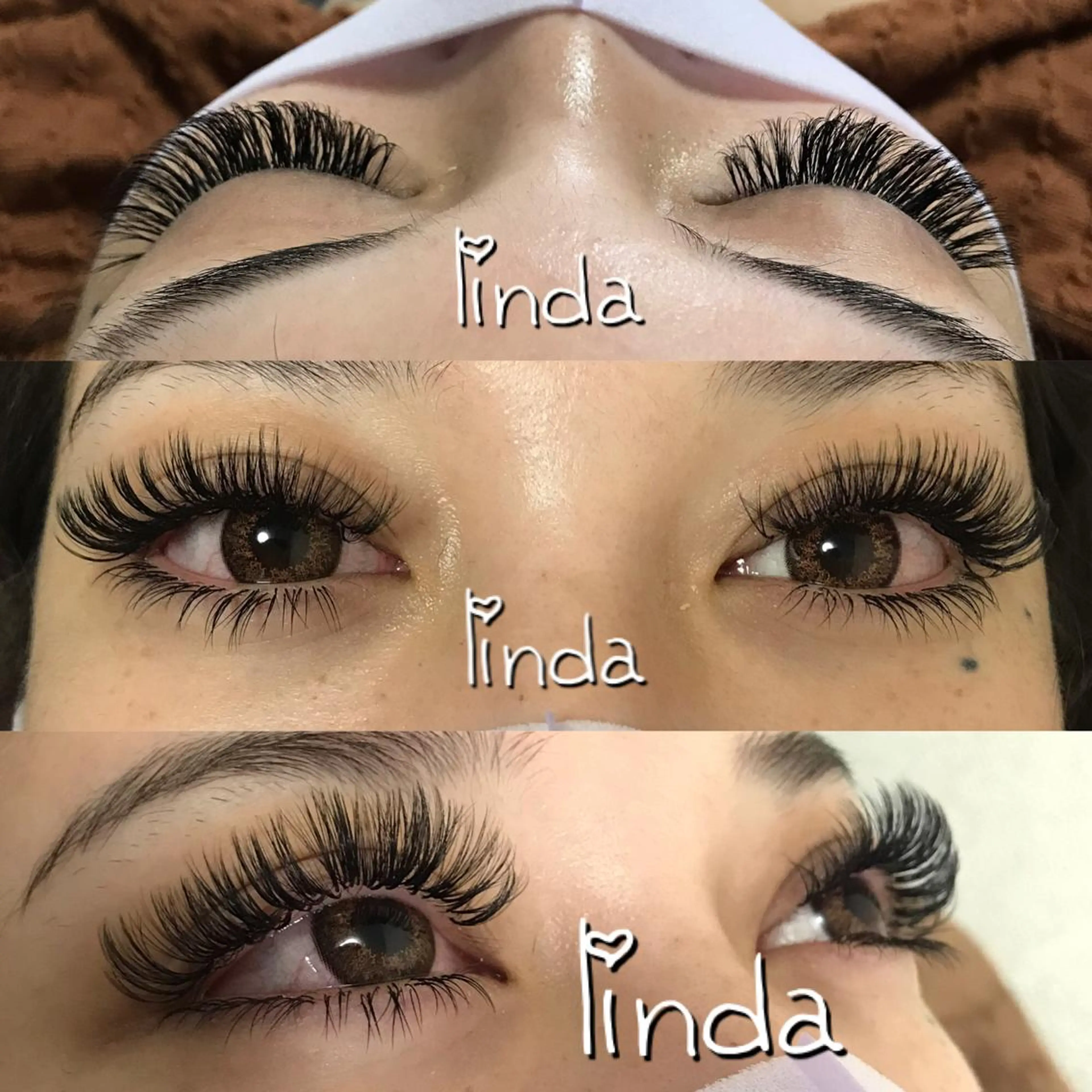 マツエク・マツパ ボリュームラッシュ linda lashesのマツエク・マツパデザイン