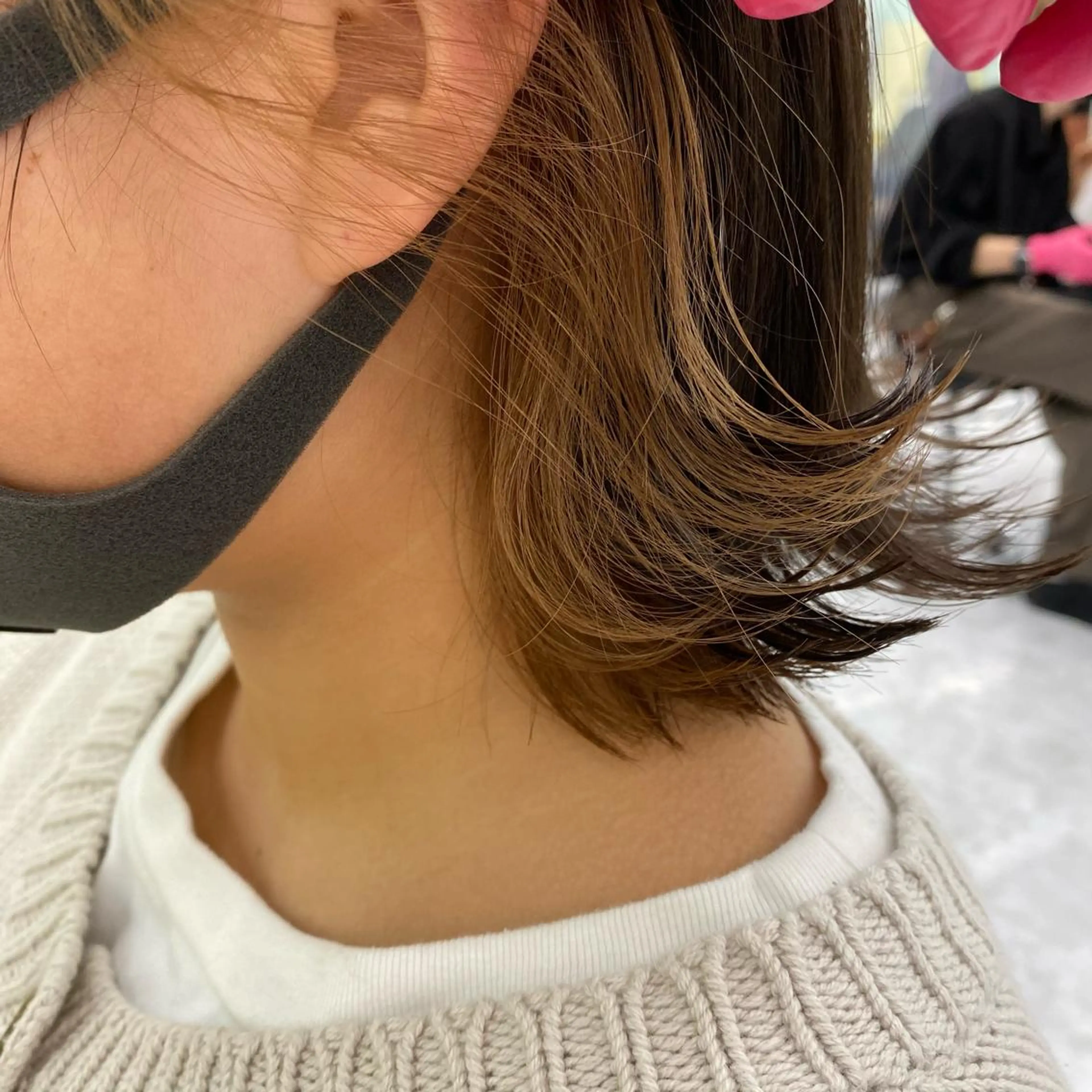 セミロング カラー ヘアアレンジ ヘアカラー トリートメント GOTODAY shair salon 横浜mare店所属・mai🍑暖色カラー /レイヤー💖のヘアスタイル